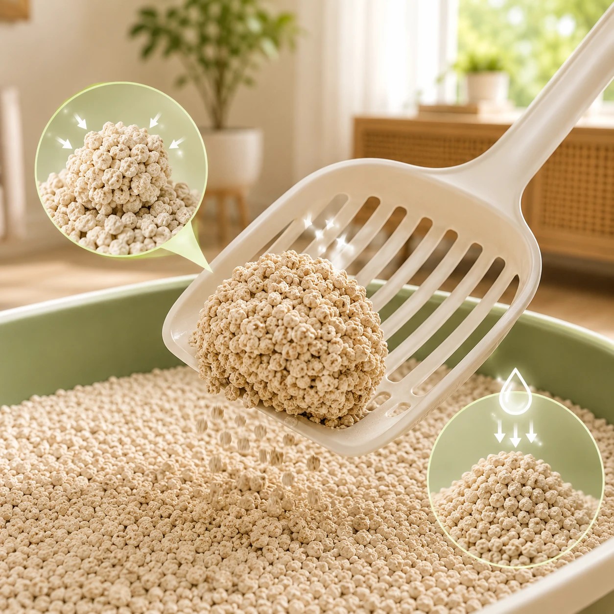 3 PurrHaven Bamboo Clumping Cat Litter 15kg 6 Pack Dust Free Flushable Non-Toxic - Bamboo Tapioca, 3 of 6