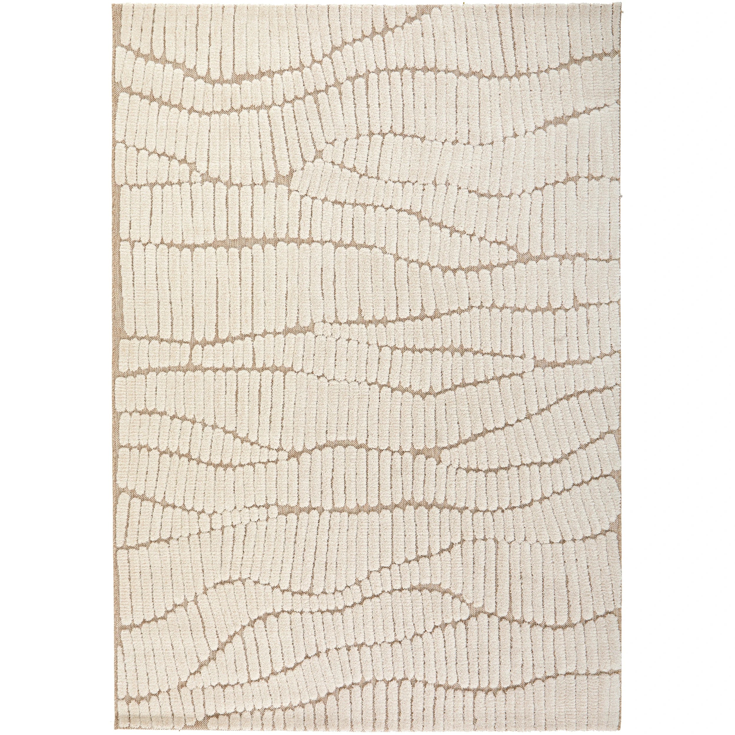 1 Common Ground Rugs Belmonte Fossil 340x240cm - Extra Large Floor Rug - White, 1 of 8