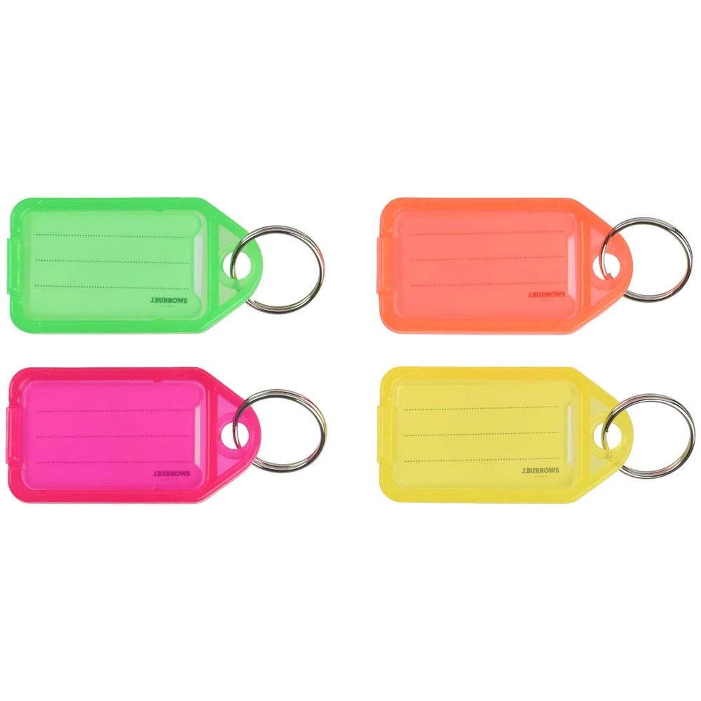 3 J.Burrows Key Tags Assorted Fluoro 50 Pack, 3 of 3