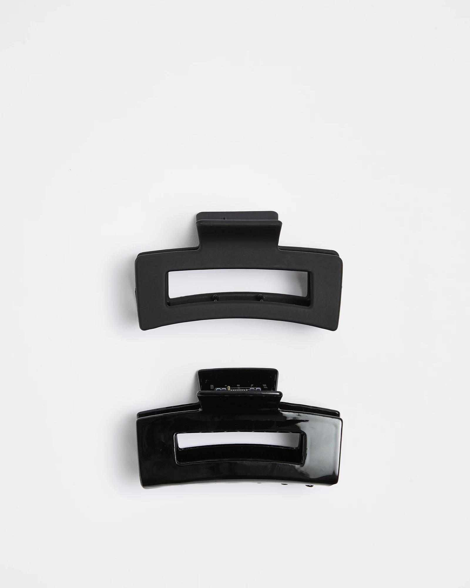 1 Target 2 Pack Large Rectangle Clips BLACK, 1 of 1