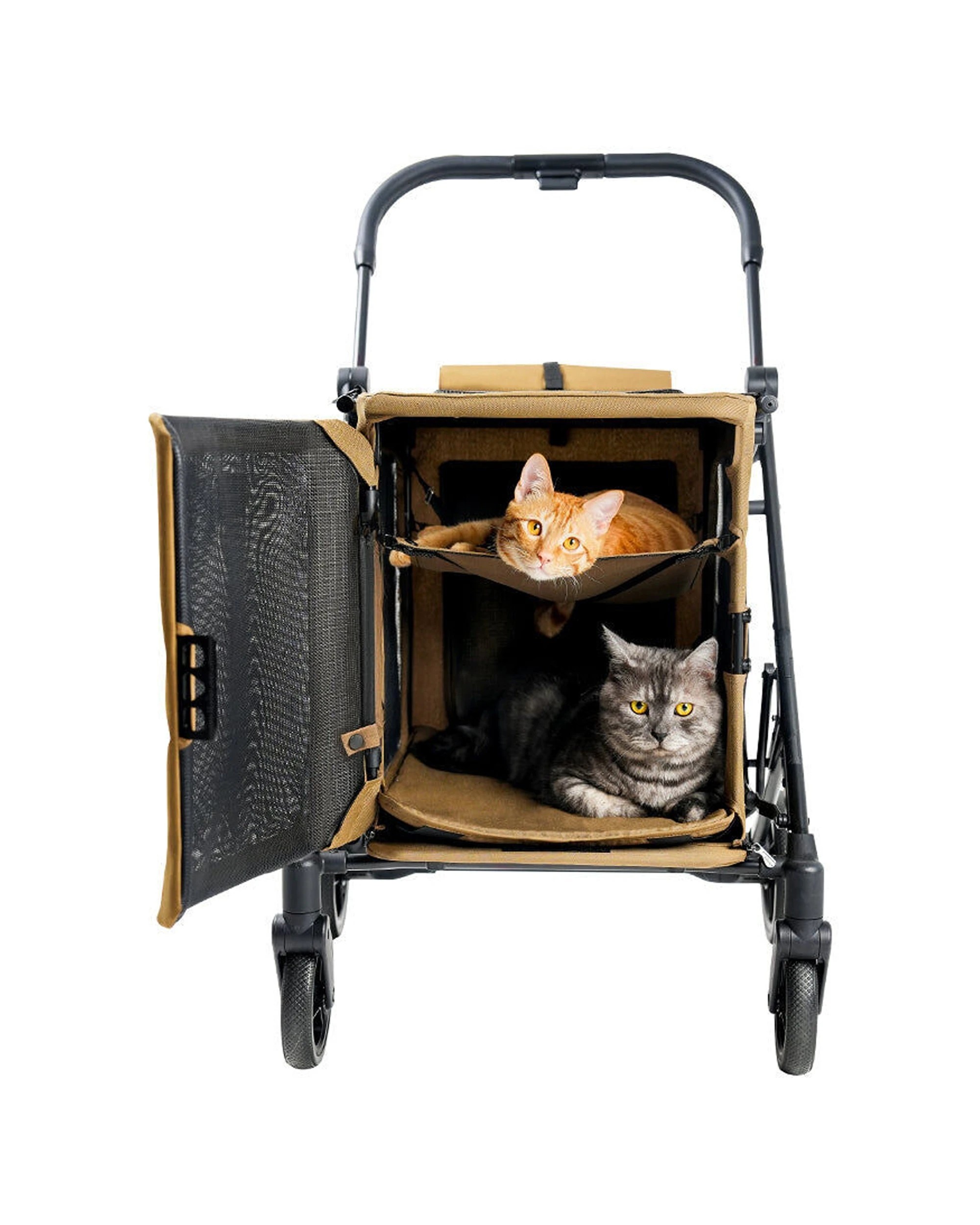 7 Ibiyaya Bigbuddy Folding Pet Stroller Crate Carrier Combo For Large Dogs - Beige, 7 of 9