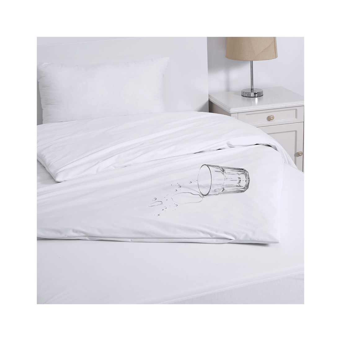 1 Jason Commercial Double Bed Eva Clean Waterproof Quilt Protector 180x210cm
 - Double Bed
 - White, 1 of 3