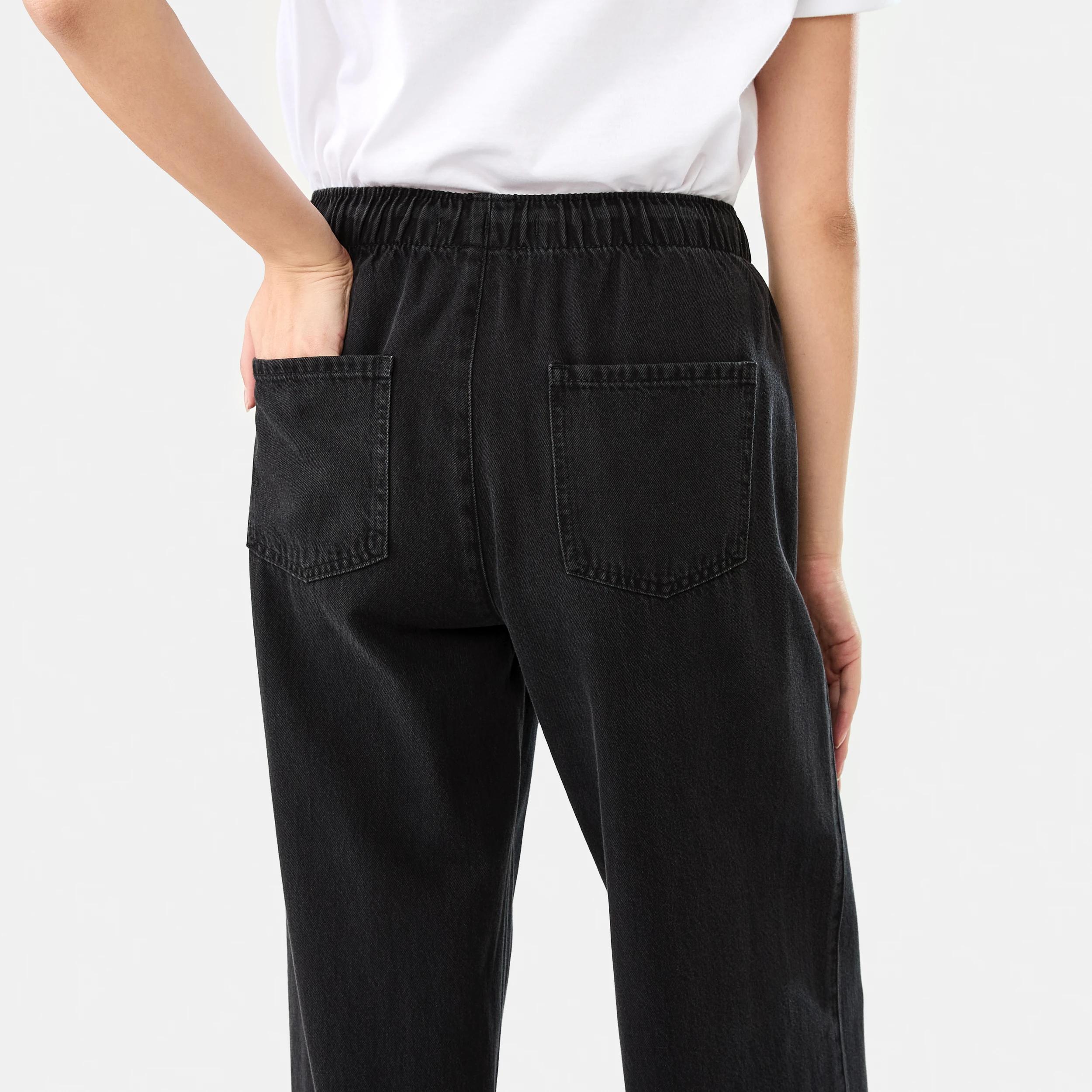 8 Comfort Wide Leg Jeans BLACK WASH, 8 of 9