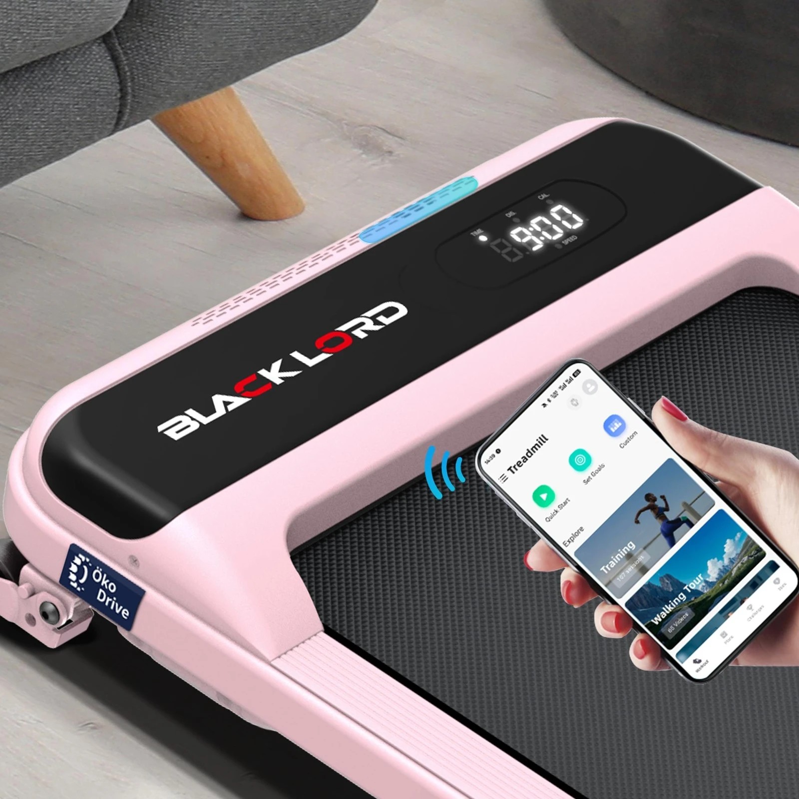 3 Black Lord Treadmill Electric Walking Pad Home Office Gym Fitness Incline MS2 - Pink, 3 of 10