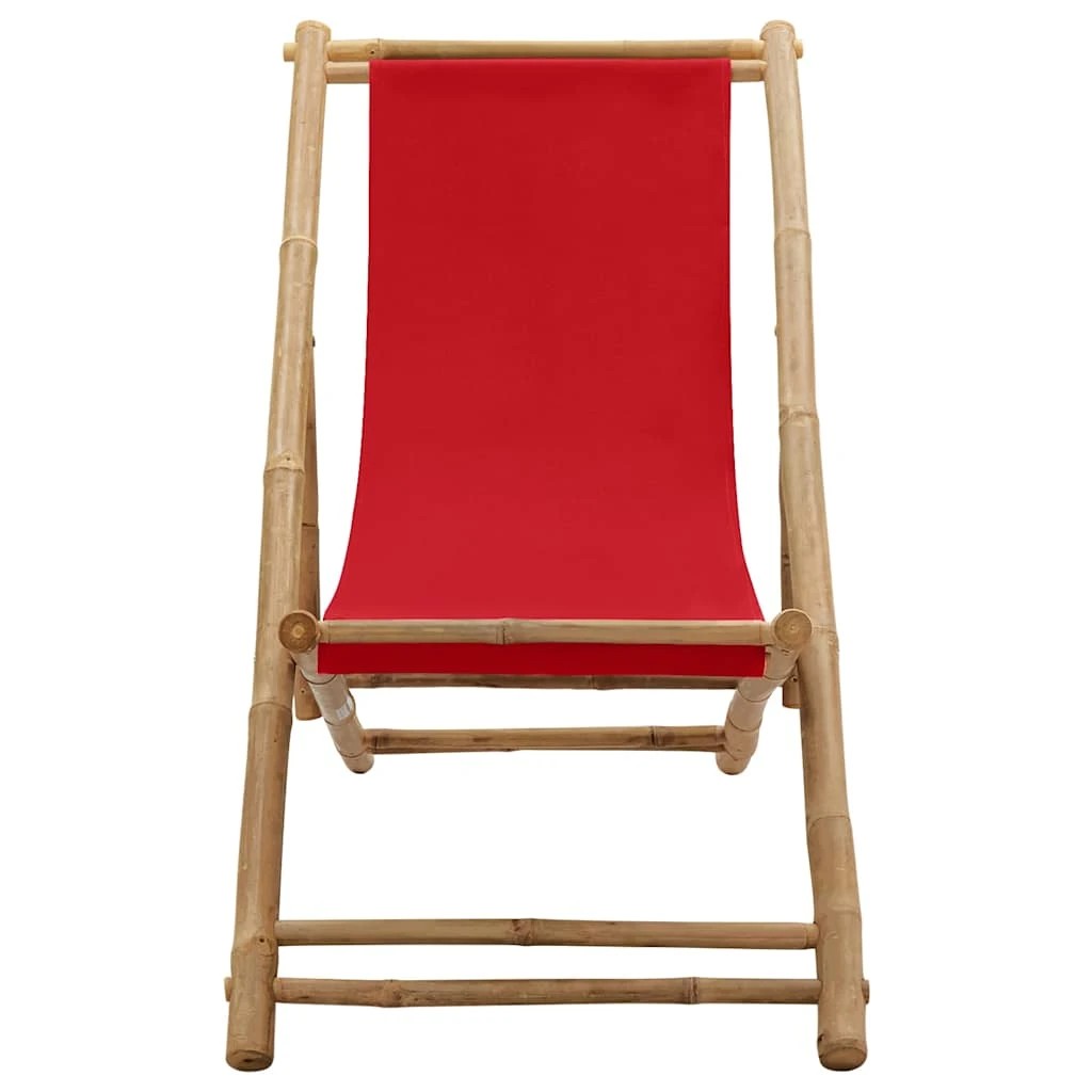 2 vidaXL Deck chair Foldable - Red, 2 of 9