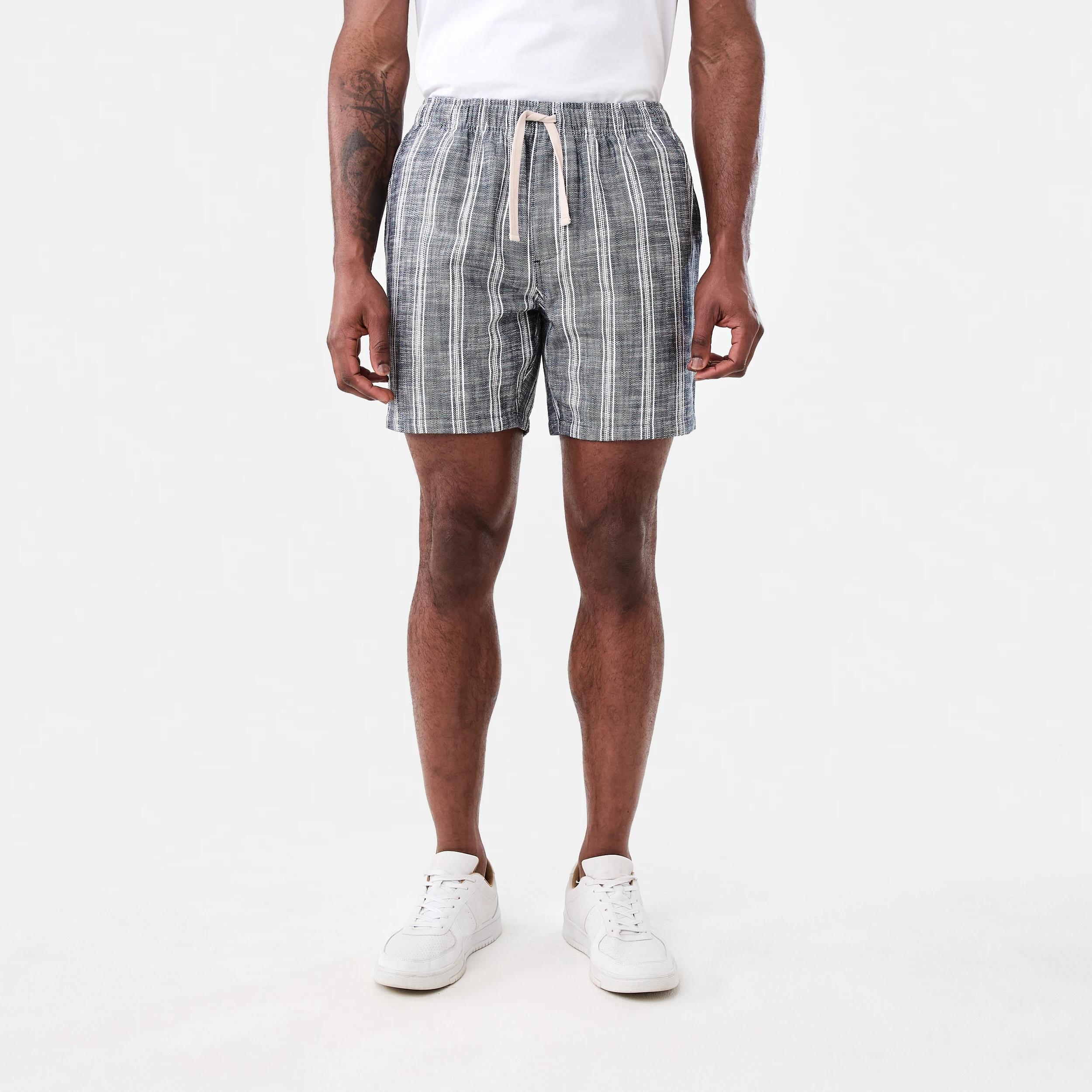6 Textured Striped Shorts MOON STRIPE SKY CAPTAIN, 6 of 6