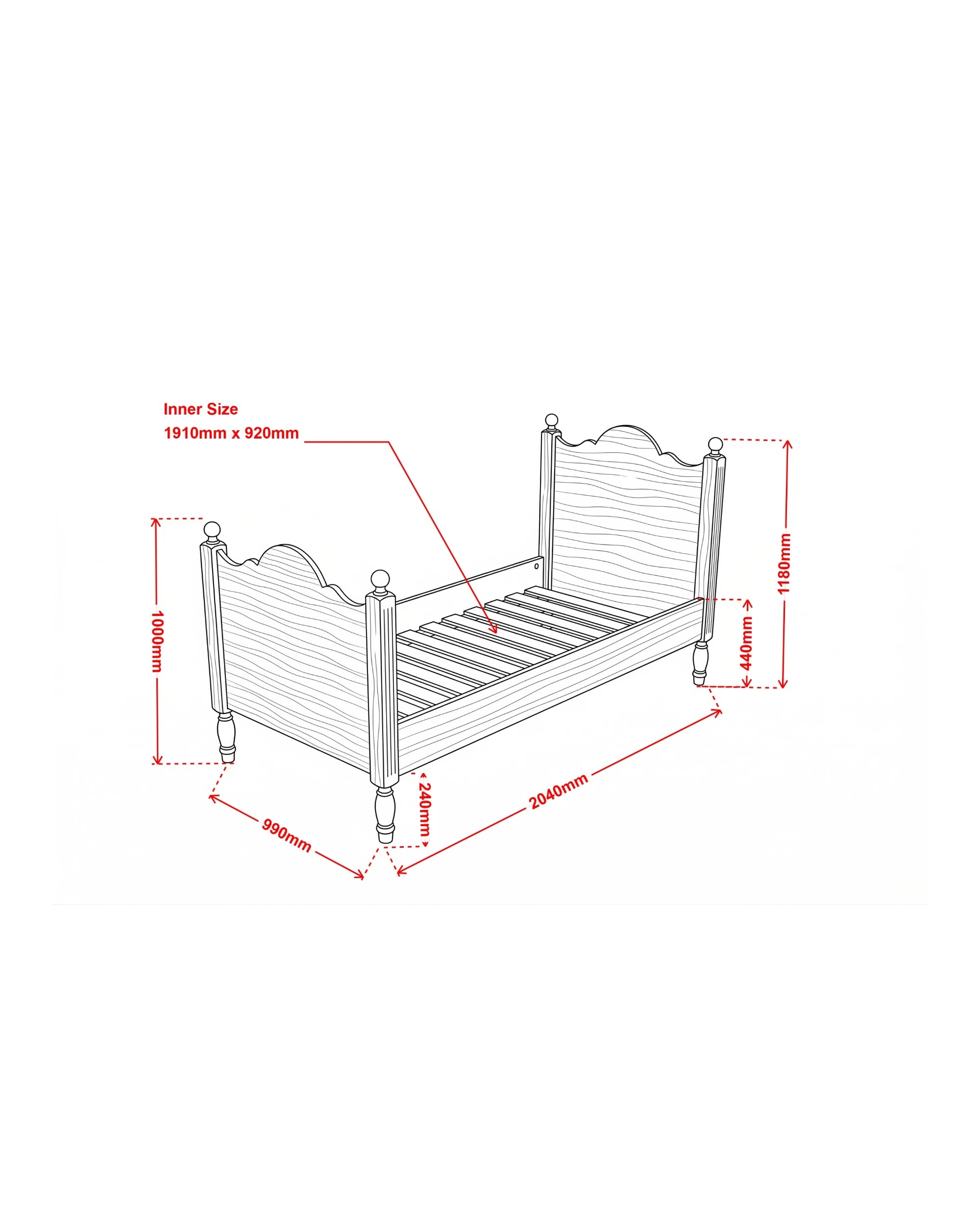 3 Hide & Seek Kids Lola Kids Bed - Single Bed - Natural, 3 of 5