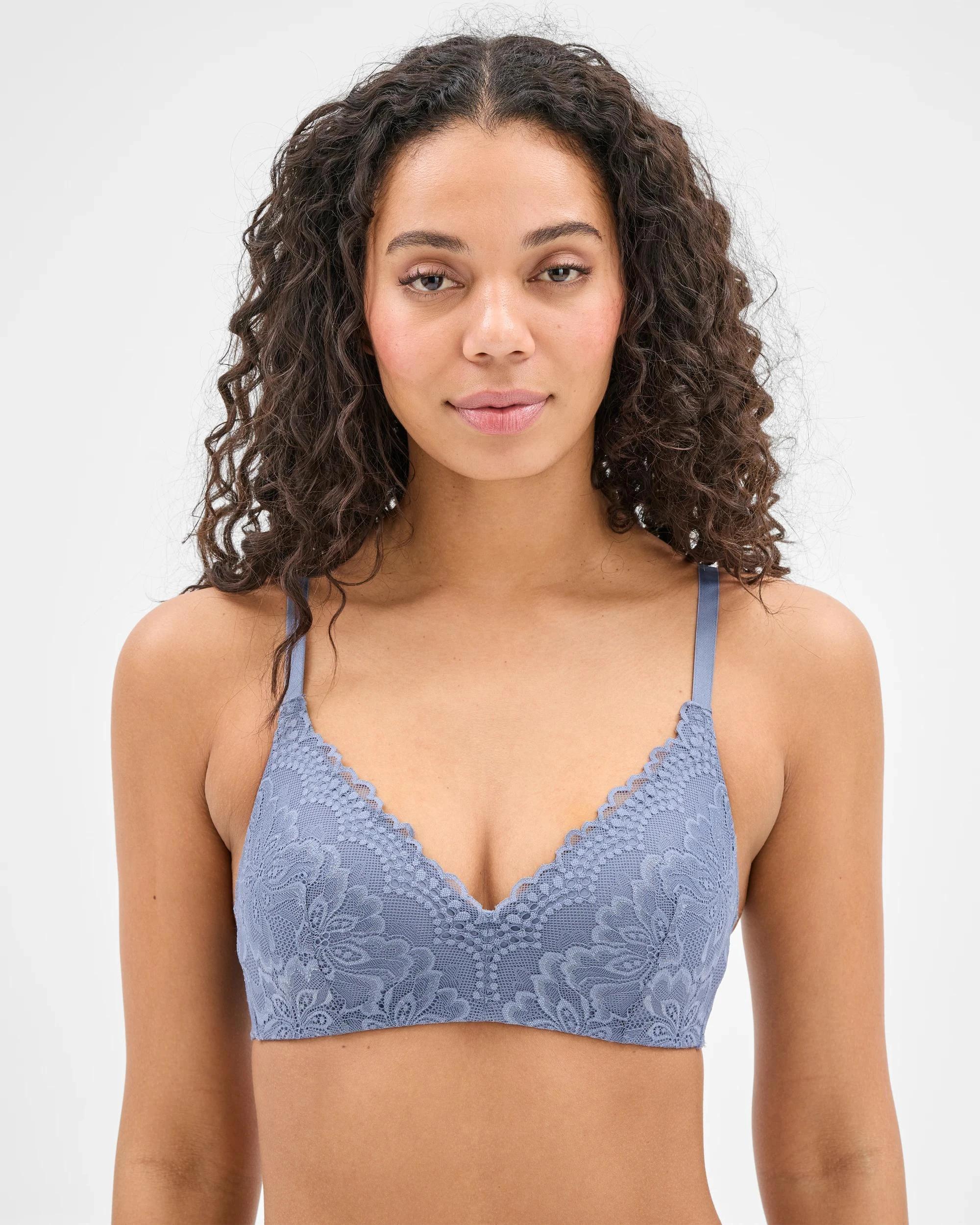 1 Target Womens Lace Wirefree Contour T-Shirt Bra FOLKSTONE GREY, 1 of 3