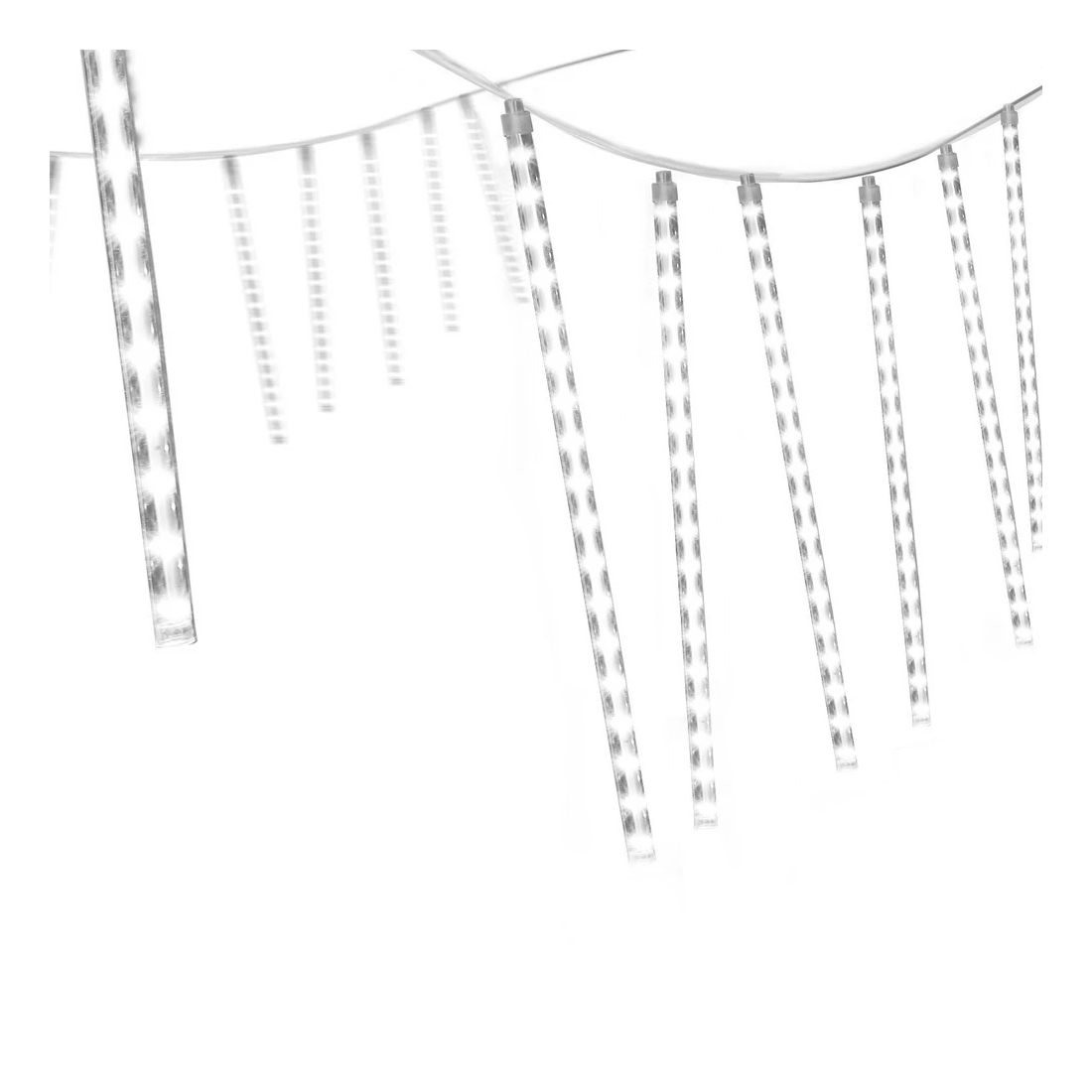 1 Jingle Jollys 7M Christmas Lights Shower Light 288 LED Icicle Falling Metor - White, 1 of 7