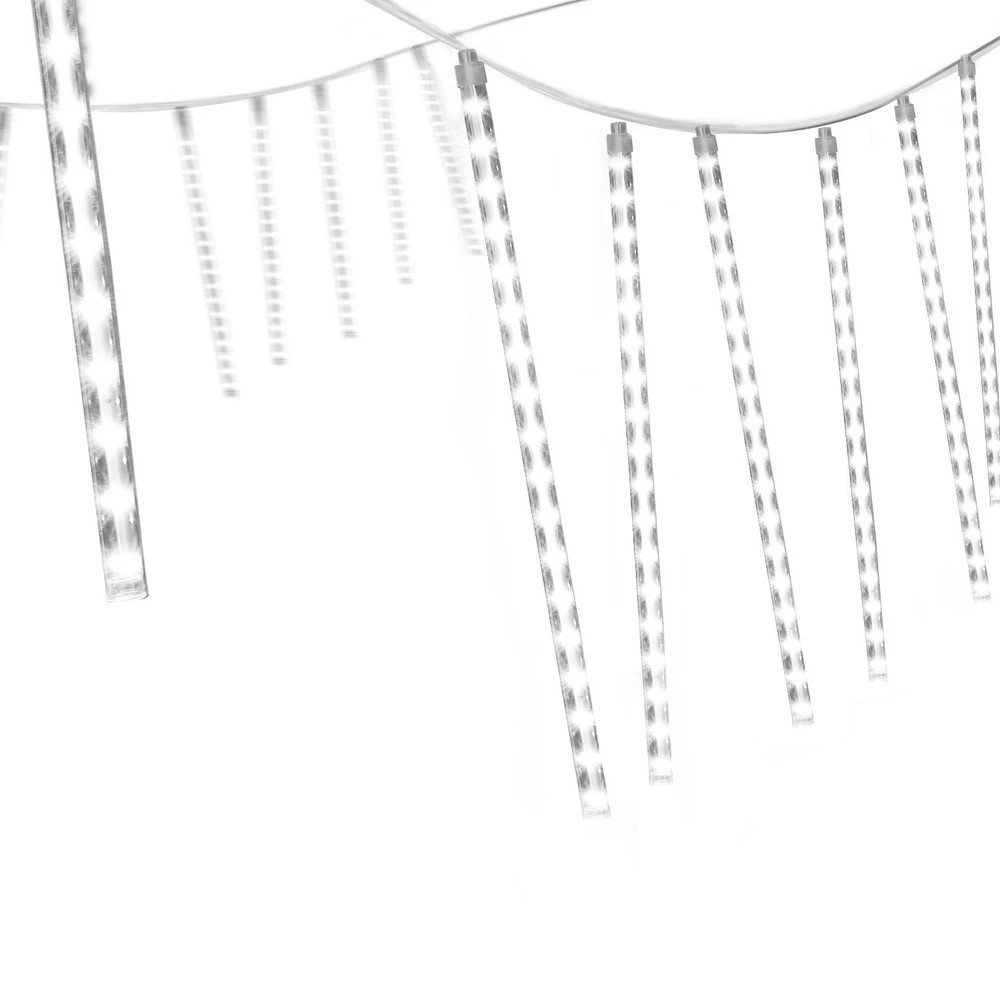 1 Jingle Jollys 7M Christmas Lights Shower Light 288 LED Icicle Falling Metor - White, 1 of 7