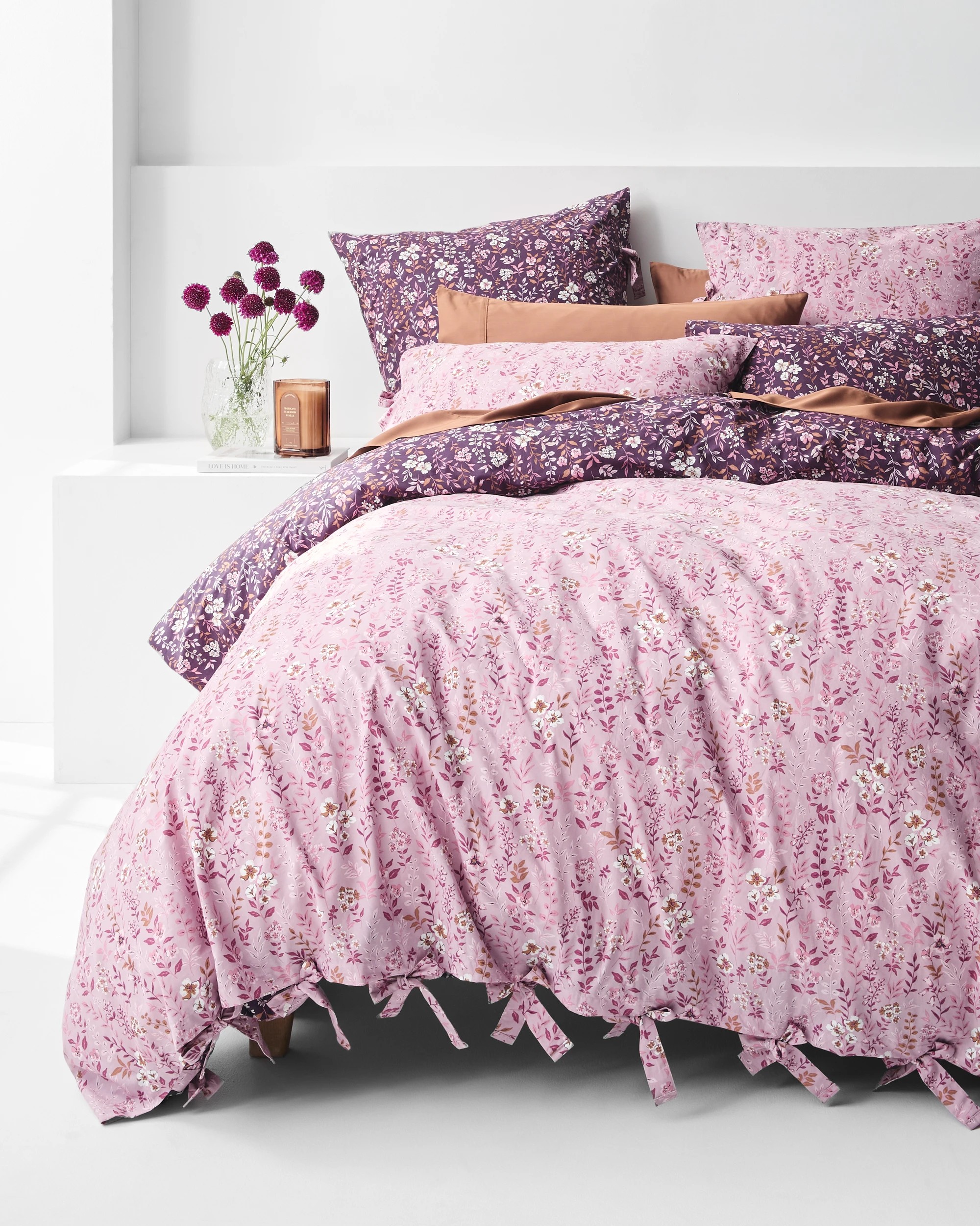 6 Target Raina Floral Australian Cotton Quilt Cover Set - Queen Bed - Purple, 6 of 10