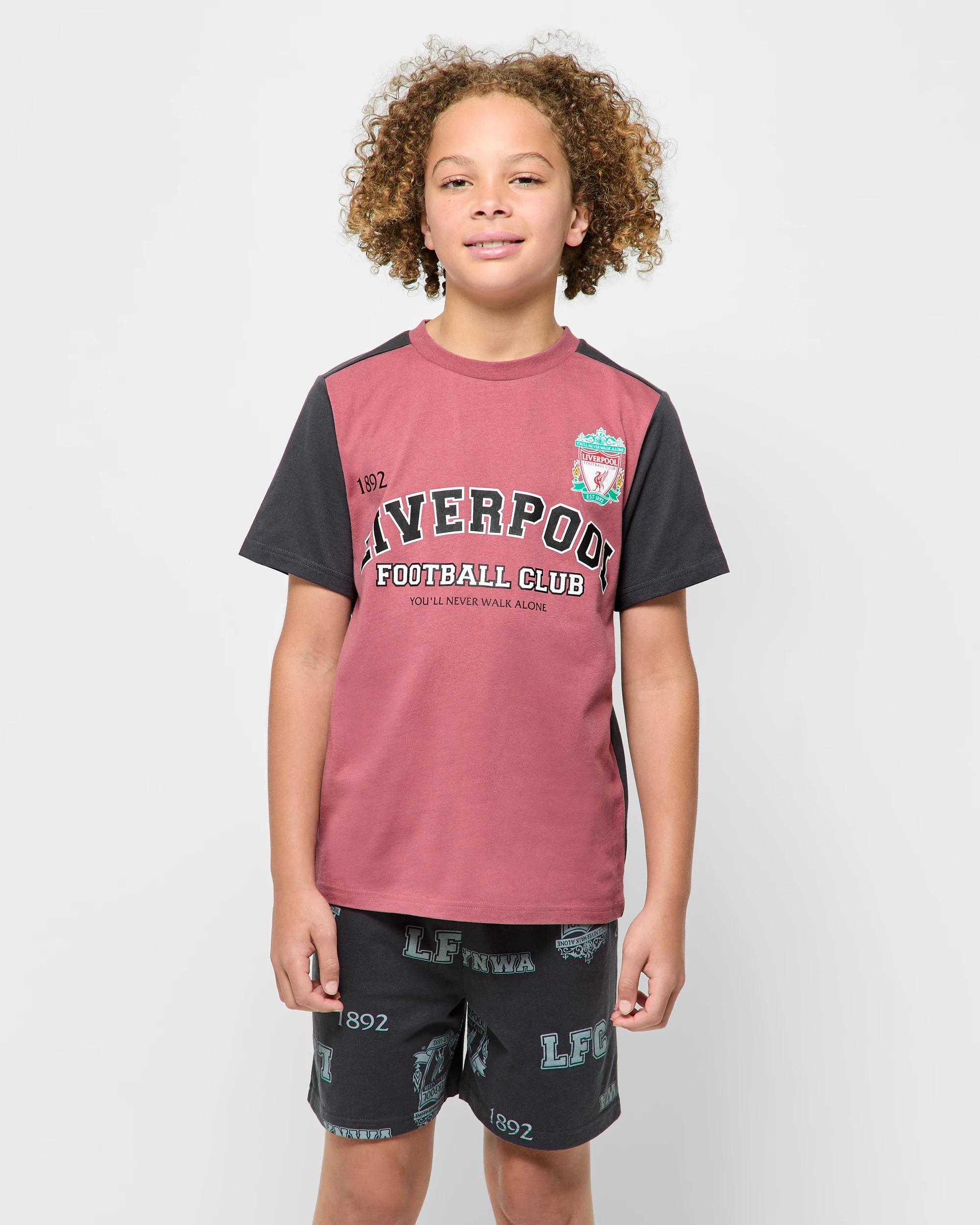 1 English Premier League Older Boys Cotton Pyjama Set - Liverpool RED LIVERPOOL, 1 of 6