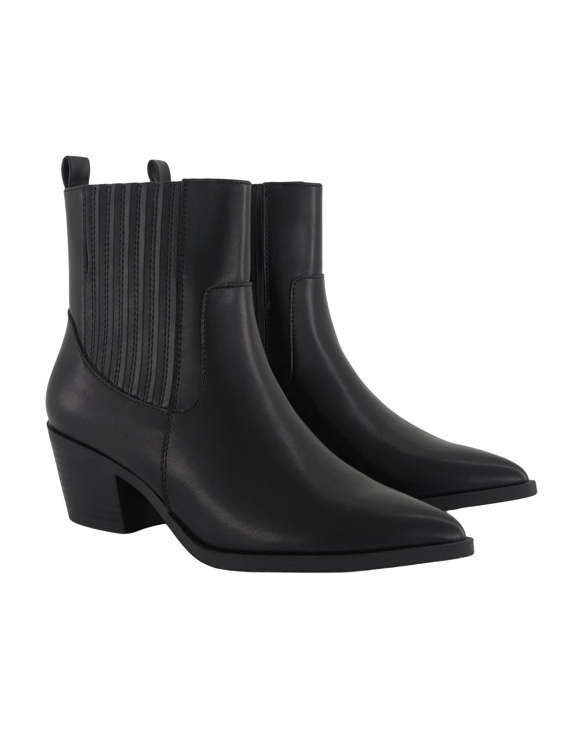 2 Western Block Heel Boots Black, 2 of 4