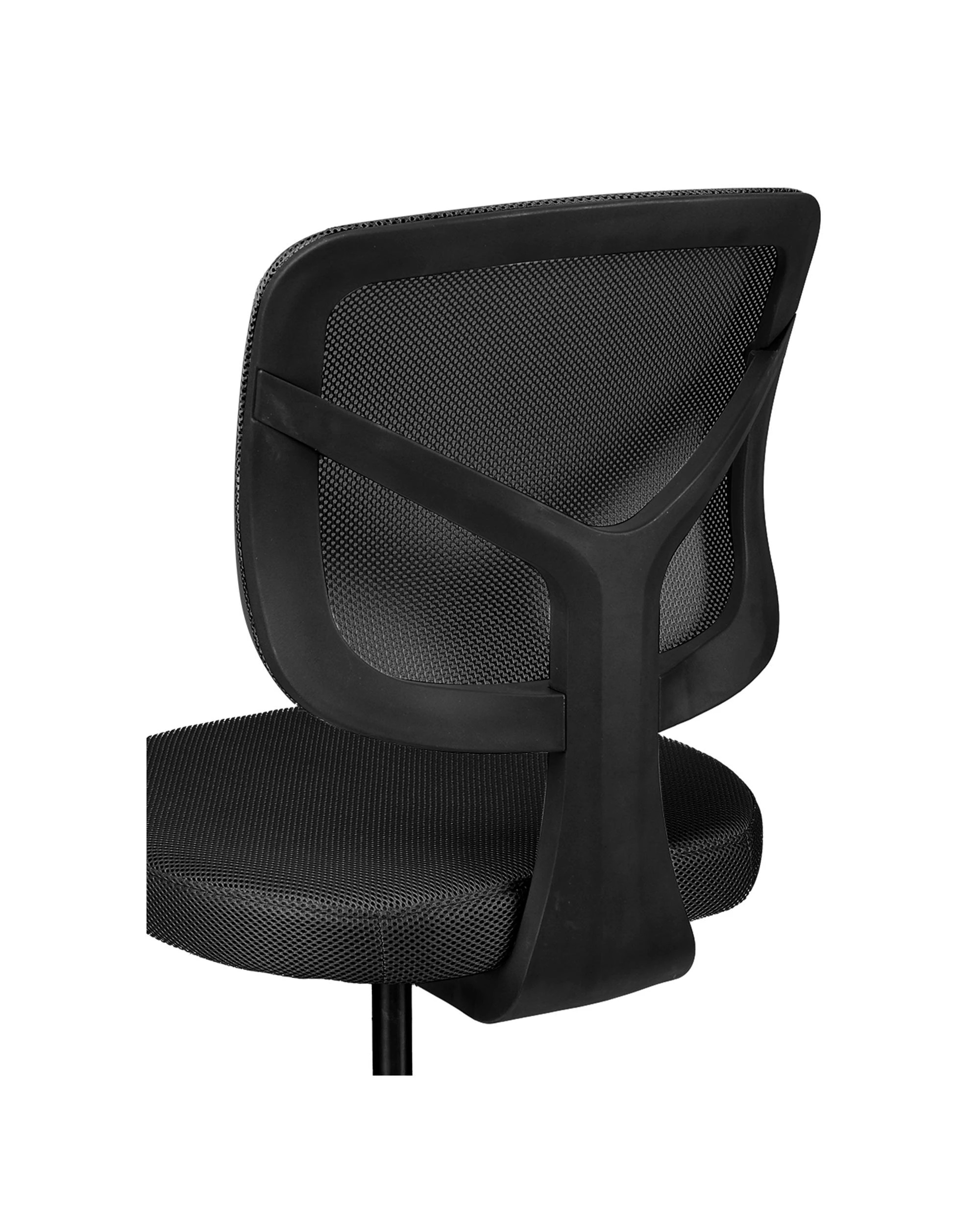 4 Artiss Armless Office Chair Mesh, Height Adjustable, 360° Swivel, for Small Space - Black, 4 of 7