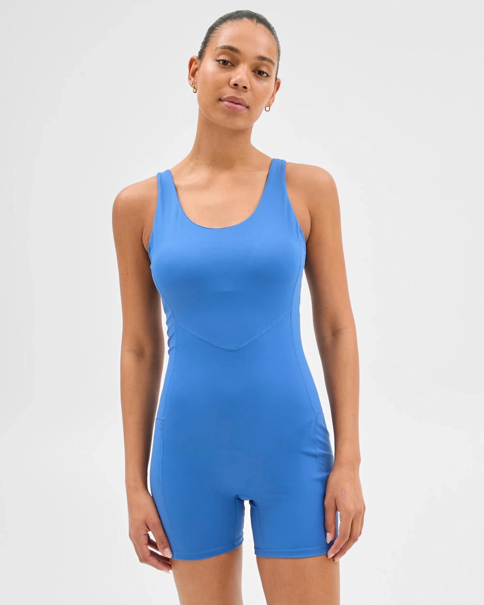 2 Target Active Studio Soft Pocket Onesie DUSTY COBALT, 2 of 6