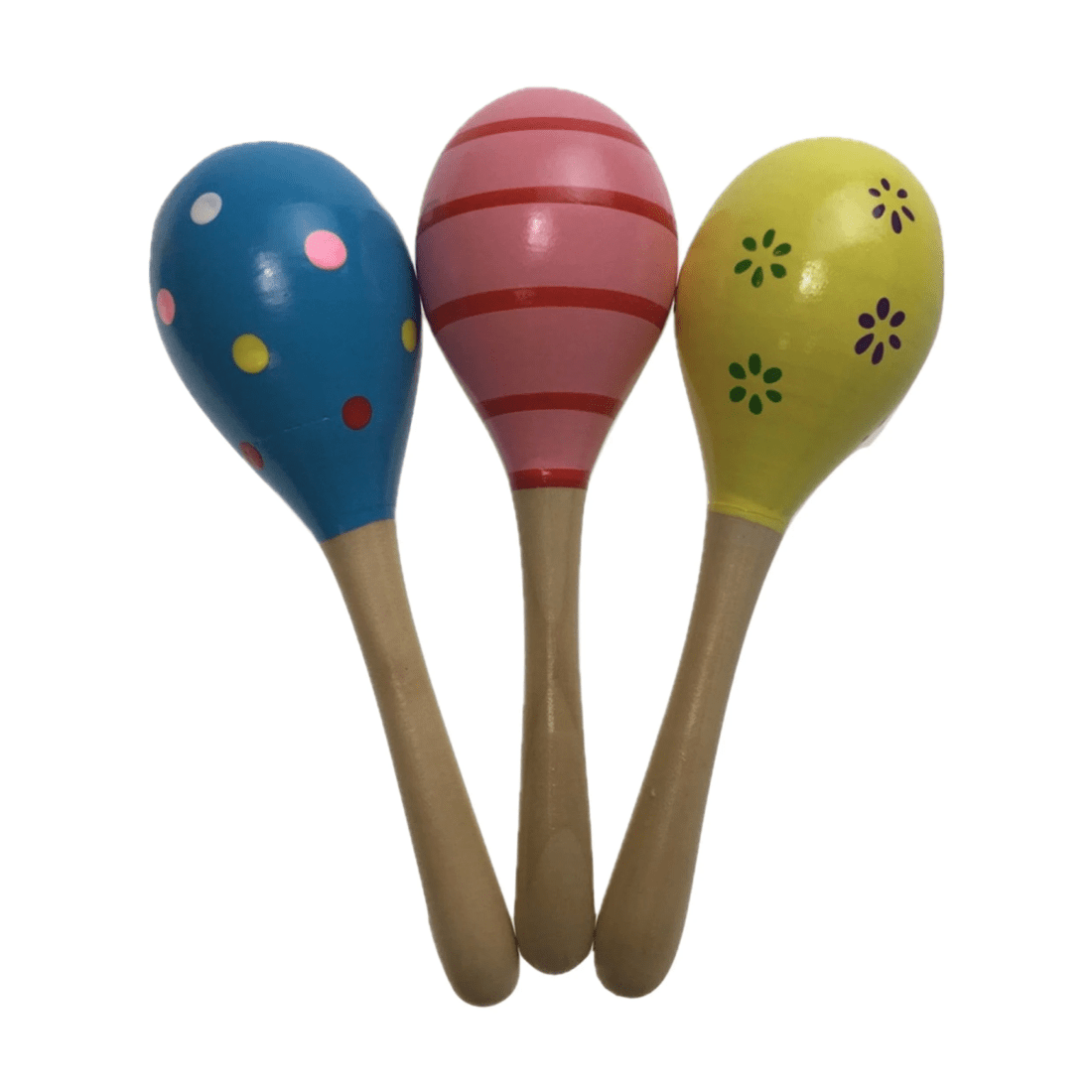 1 BR Toys Wooden Maracas Musical Egg Percussion Shakers - Pack of 3, 1 of 4