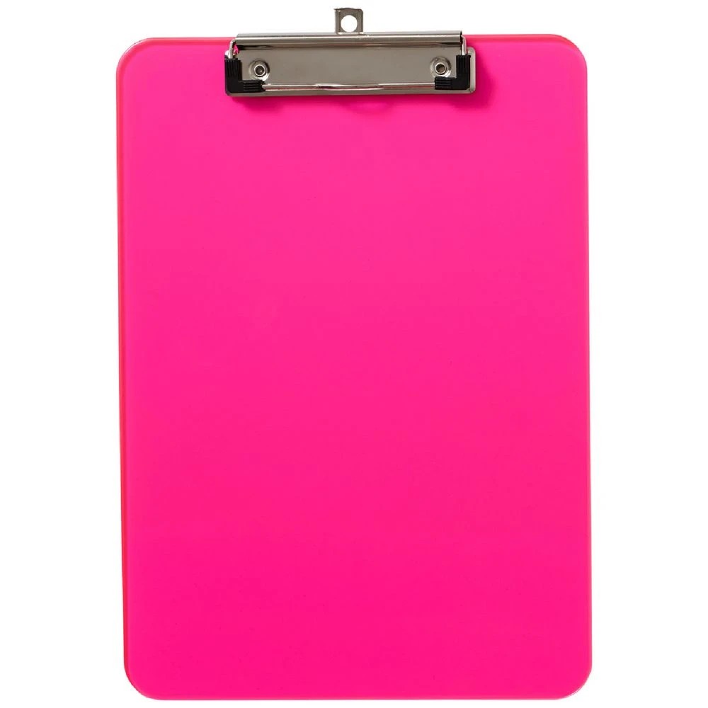 1 J.Burrows A4 Plastic Clipboard Pink, 1 of 1