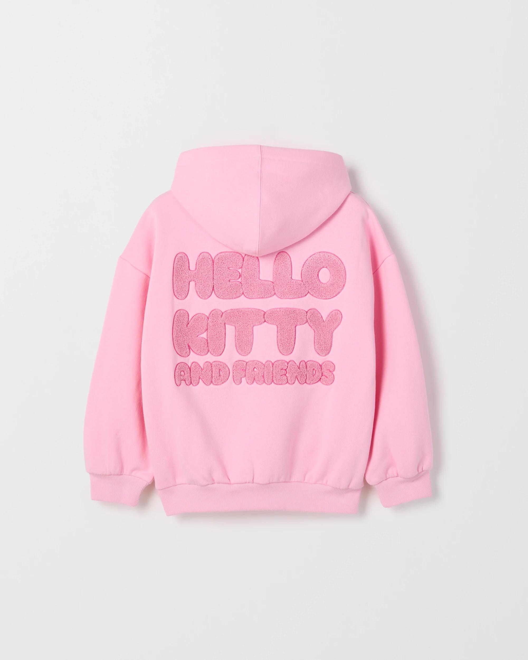 3 Hello Kitty Australian Cotton Blend Boucle Hoodie PINK, 3 of 3