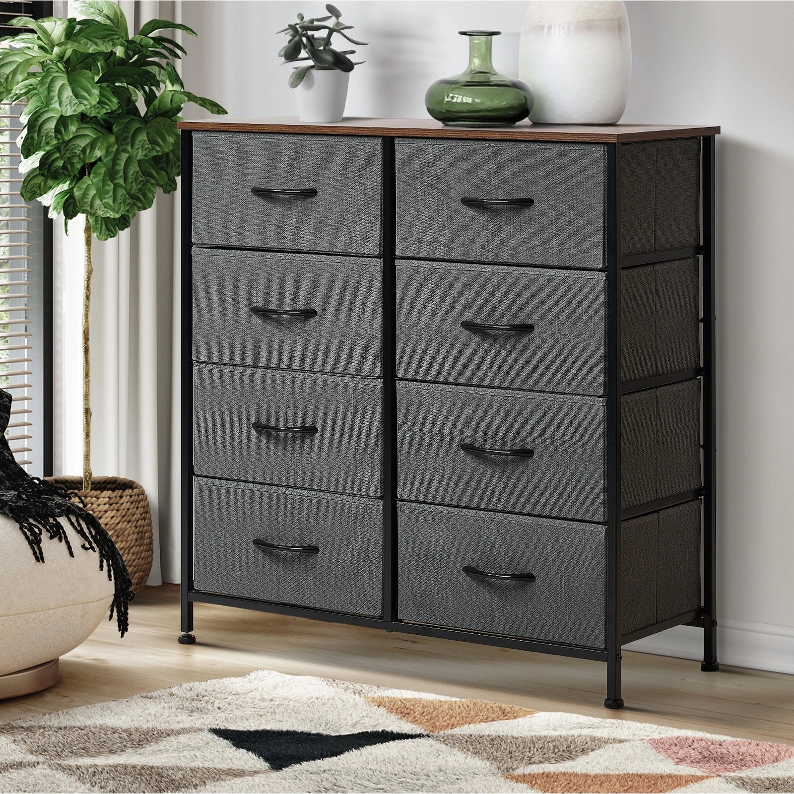 7 Oikiture 8 Chest of Drawers Storage Cabinet Dresser Organizer Fabric - Multi, 7 of 7