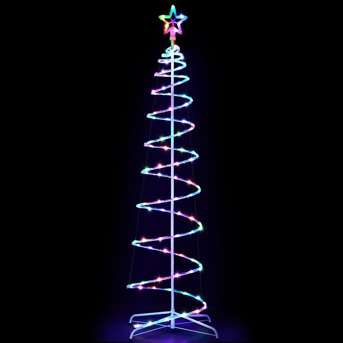 3 Jingle Jollys Christmas Tree 1.8m 100 RGB LED Rope Lights Xmas Trees Decoration - Multi, 3 of 7