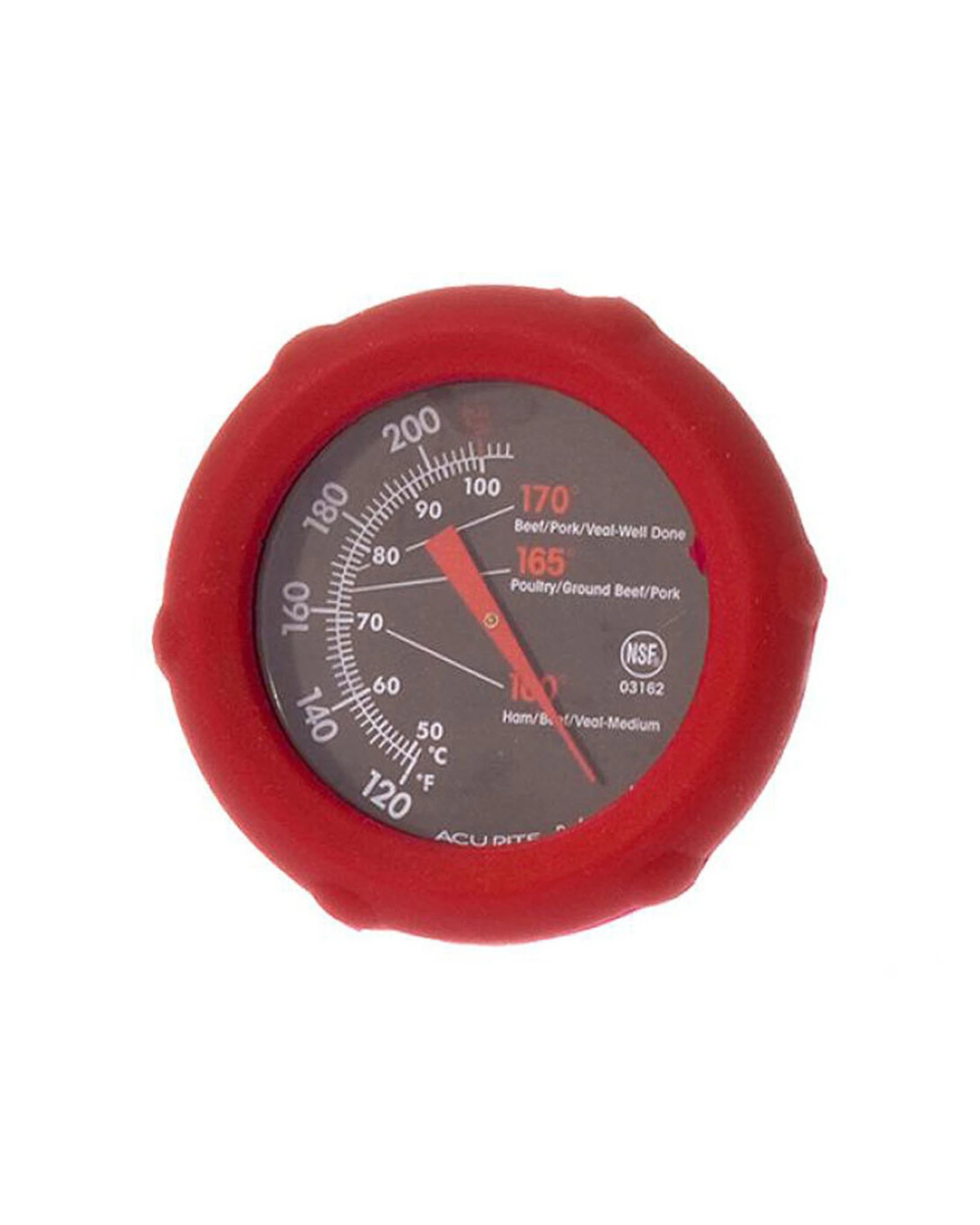 1 Acurite Silicone Dial Meat Thermometer Vacuum Insulated Leakproof Portable - Red, 1 of 1