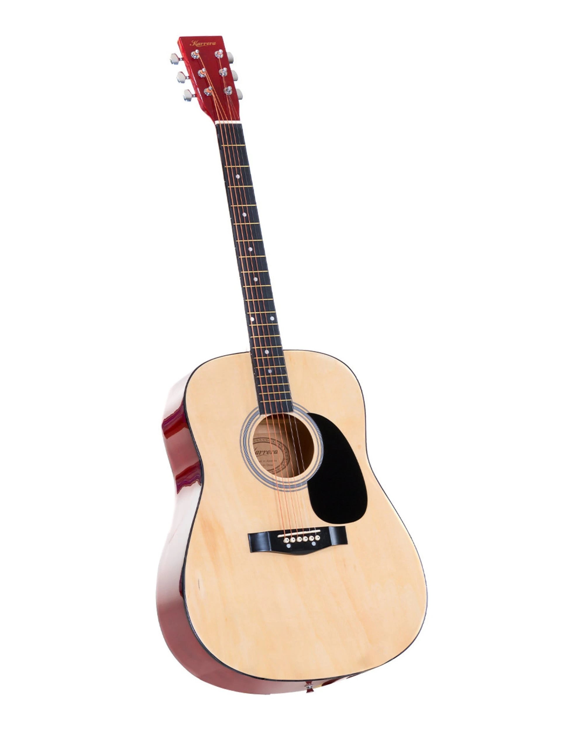 1 Karrera 41in Acoustic Wooden Guitar - Natural, 1 of 5