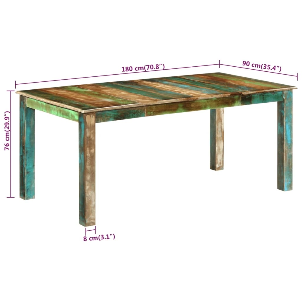 7 Vidaxl Dinner Table - Brown, 7 of 9