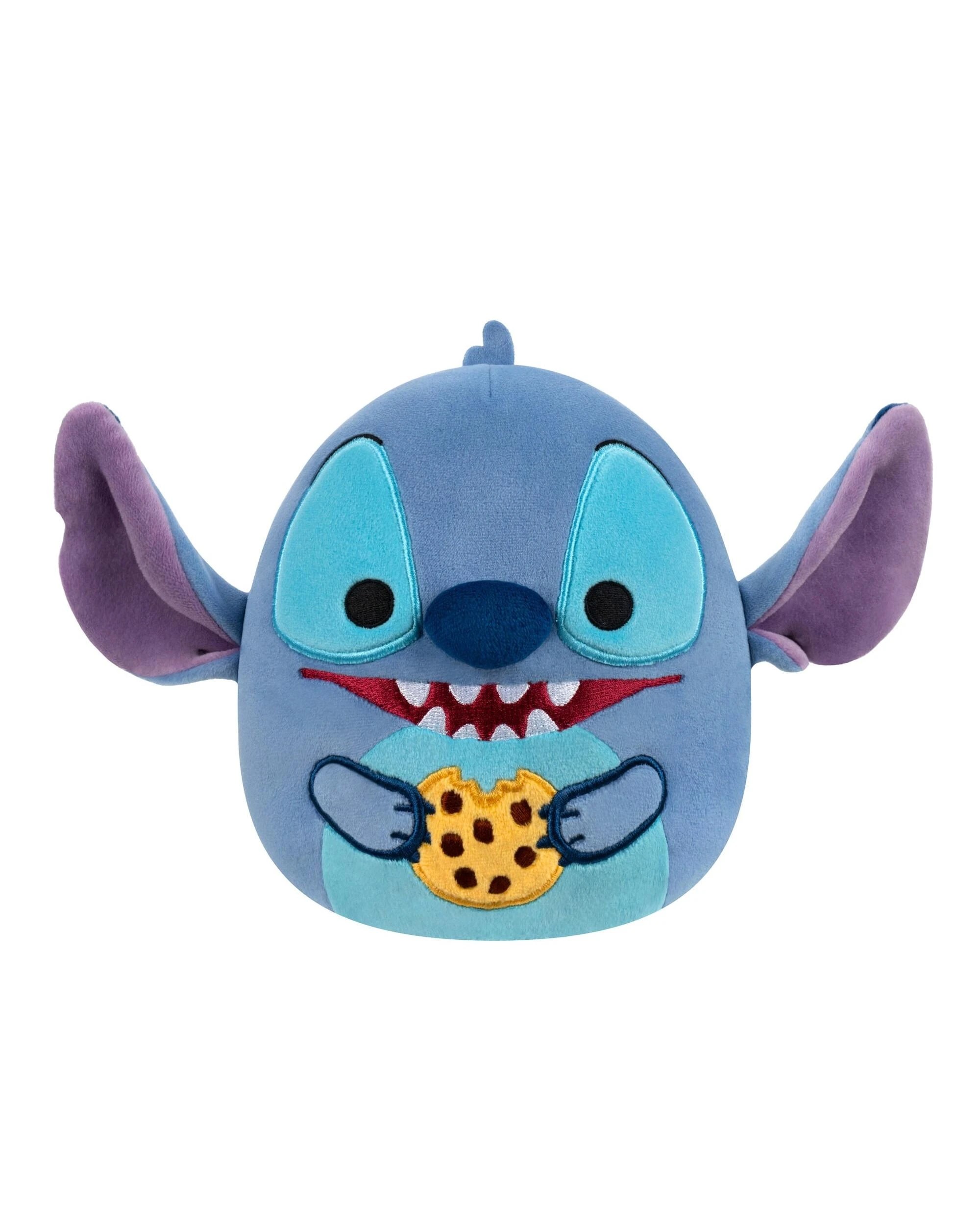 1 Squishmallows Disney Stitch Eating Chocolate Chip Cookie 10 inch Plush - Blue, 1 of 4
