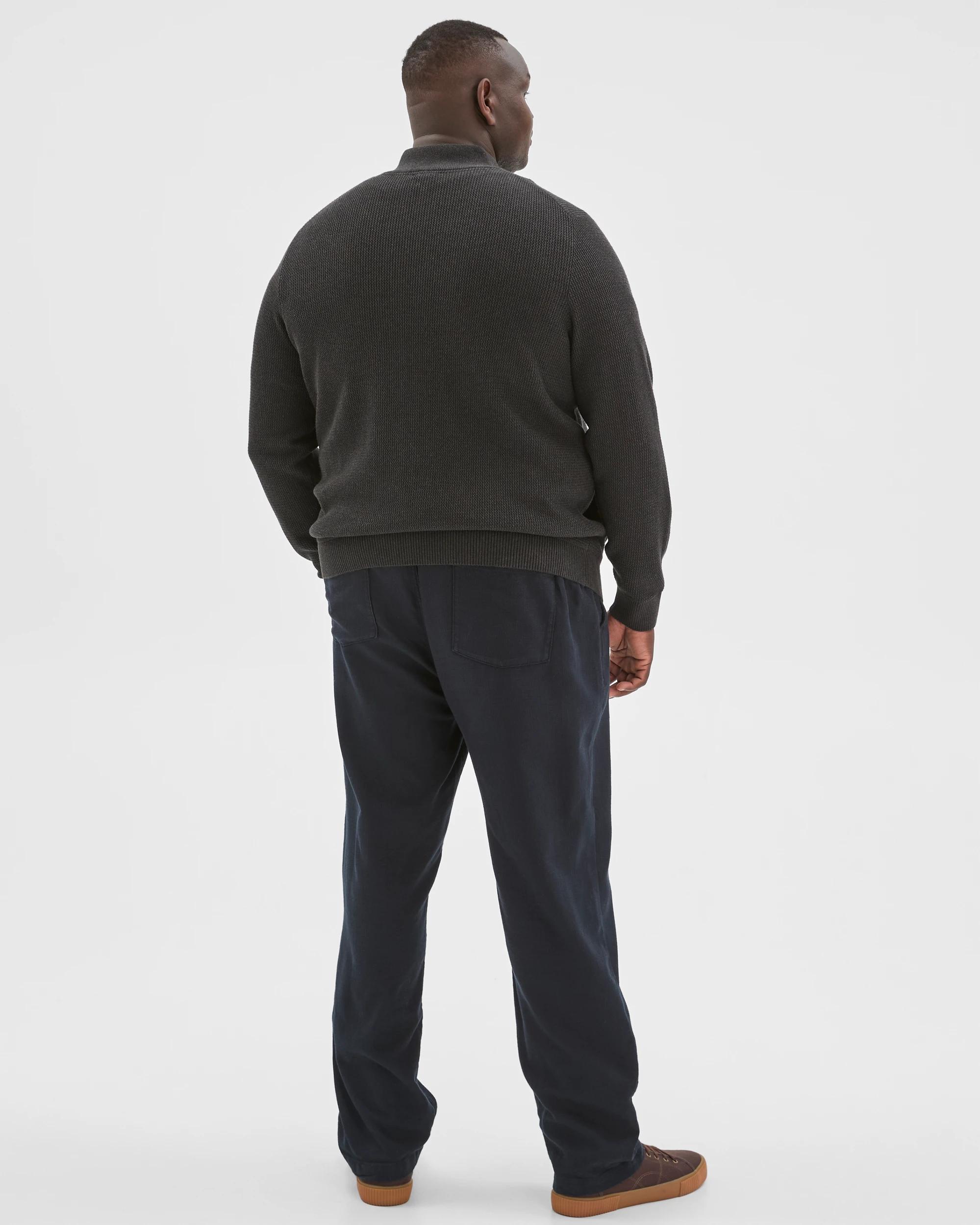 8 Target Man Plus Plus Size Australian Cotton Zip Through Knit Jumper CHARCOAL, 8 of 8