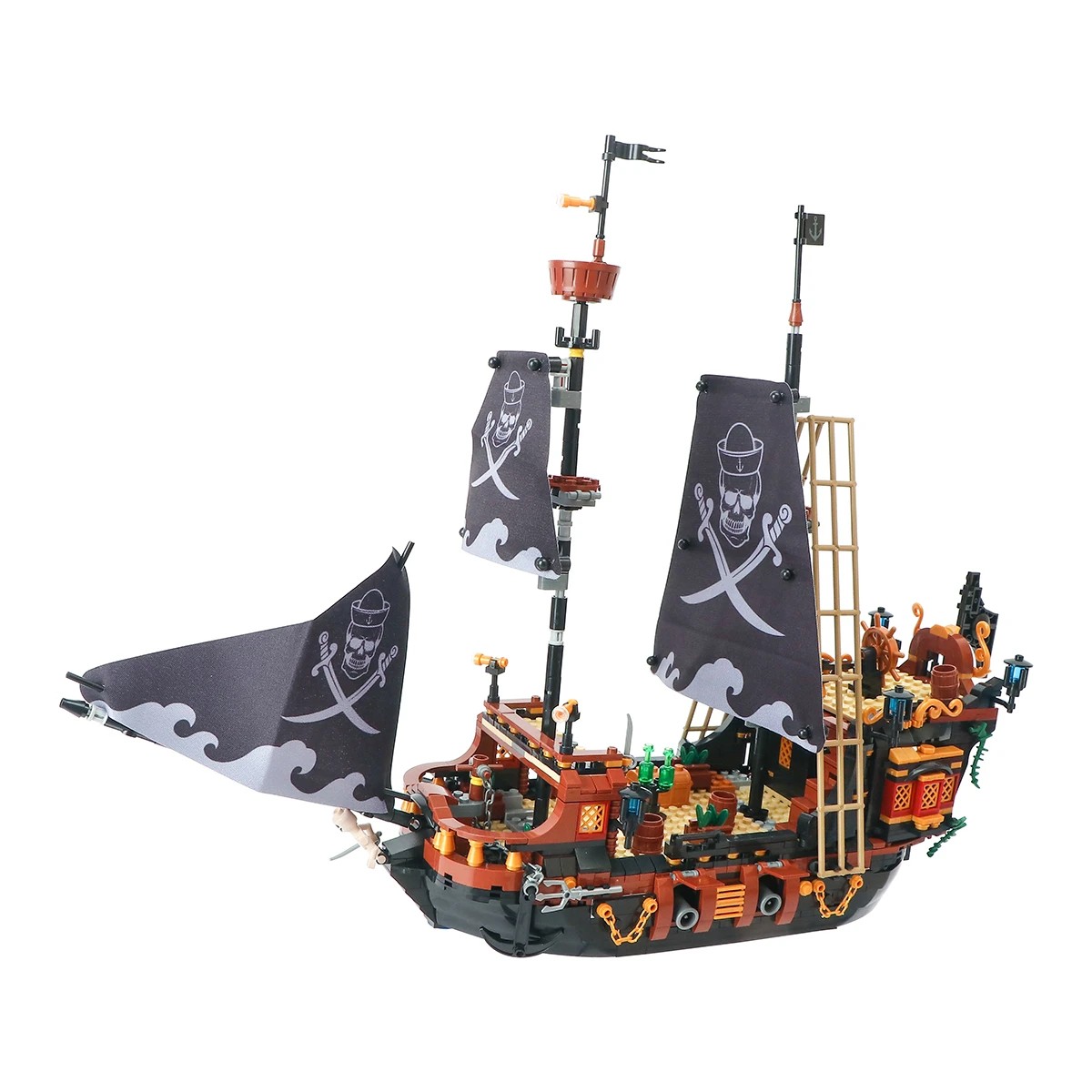 2 1234 Piece Mini Blocks Vehicle Series: Pirate Ship, 2 of 3