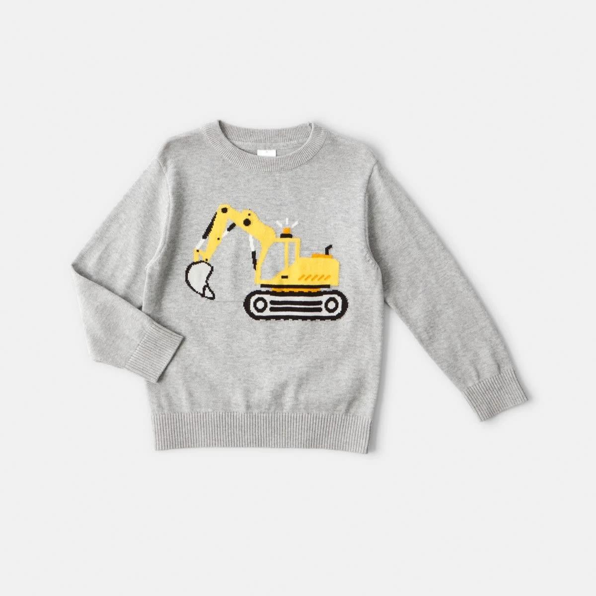 8 Jacquard Crew Neck Top Gry Digger, 8 of 9