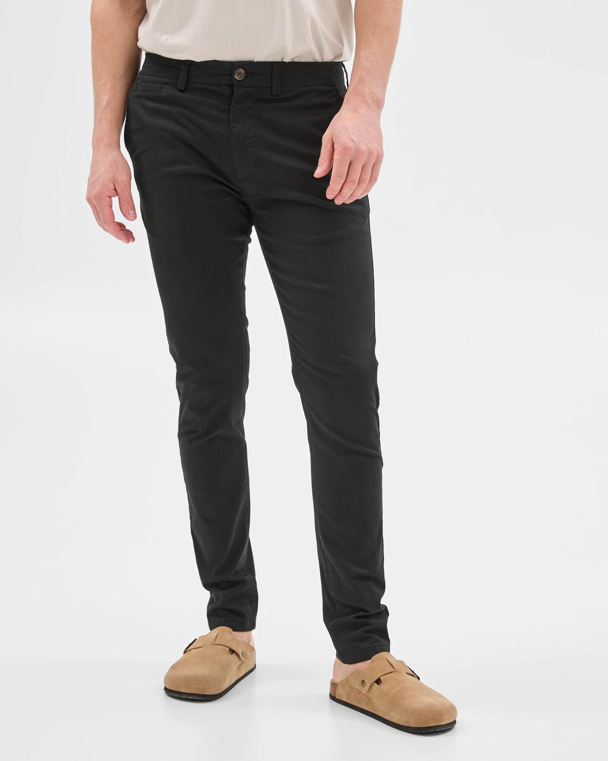 2 Target Australian Cotton Skinny Chino Pants BLACK, 2 of 6