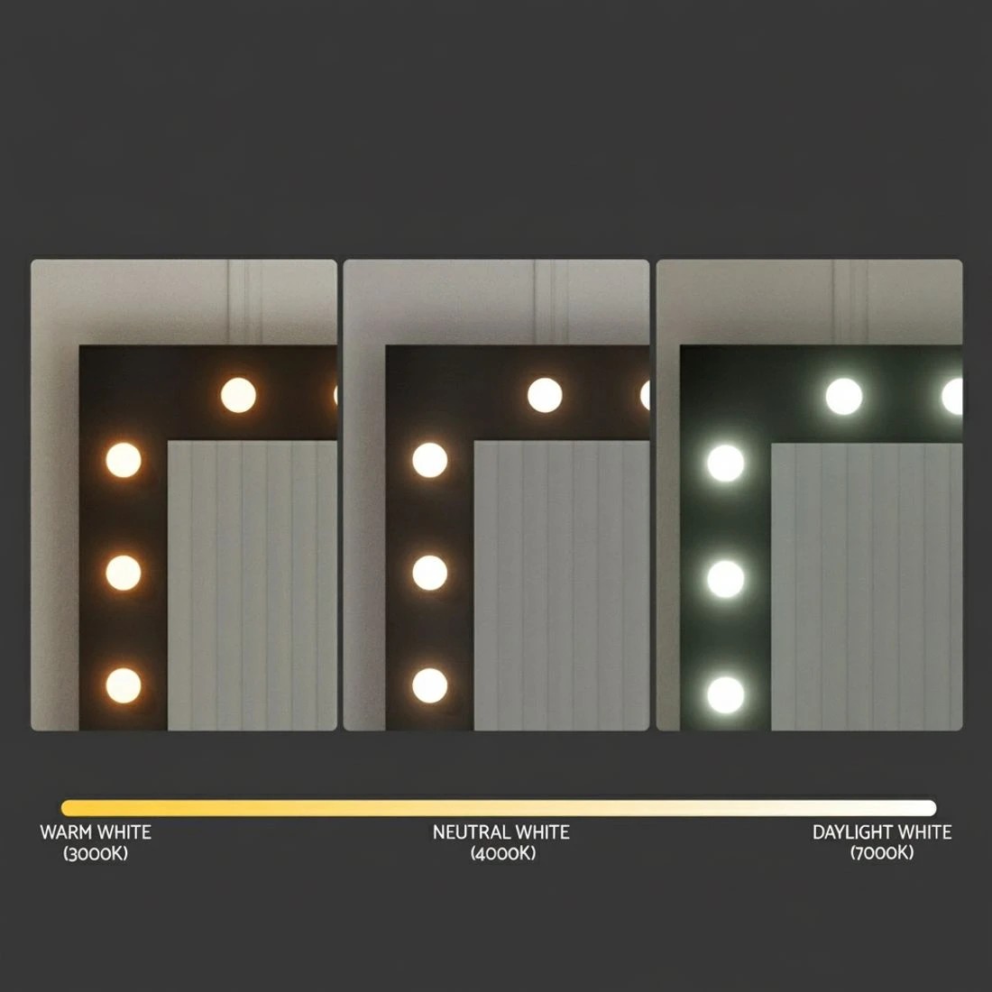 4 Artiss Dressing Table Set Stool 12 Led Bulbs - Black, 4 of 6