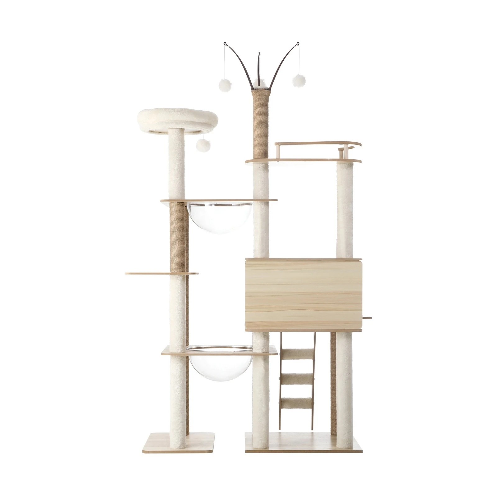 6 Alopet Large Cat Tree Wood Scratcher Scratching Post Tower Condo House Bed 172cm
 - Natural, 6 of 7