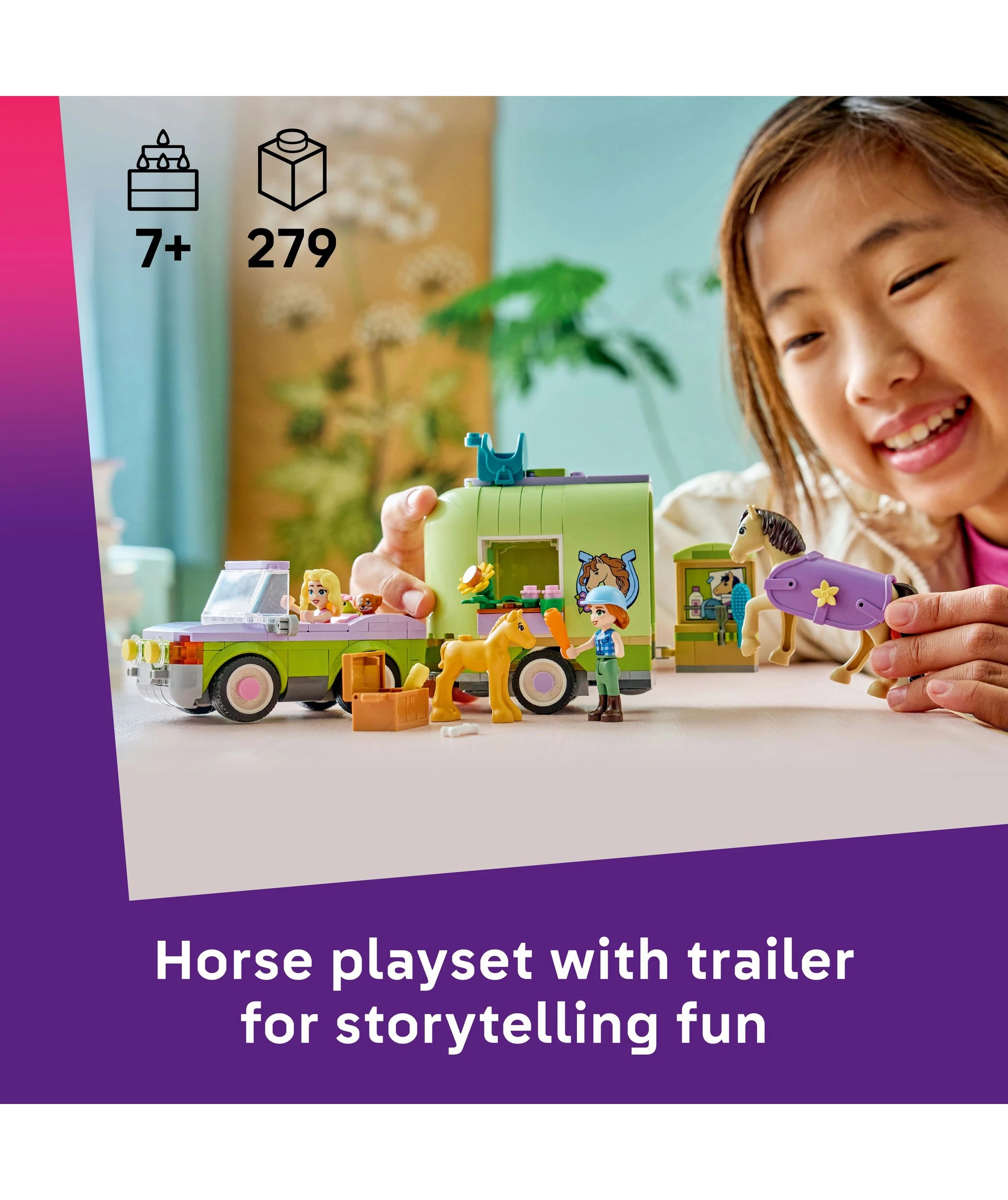 3 LEGO Friends Horse & Baby Foal Trailer 42695, 3 of 10