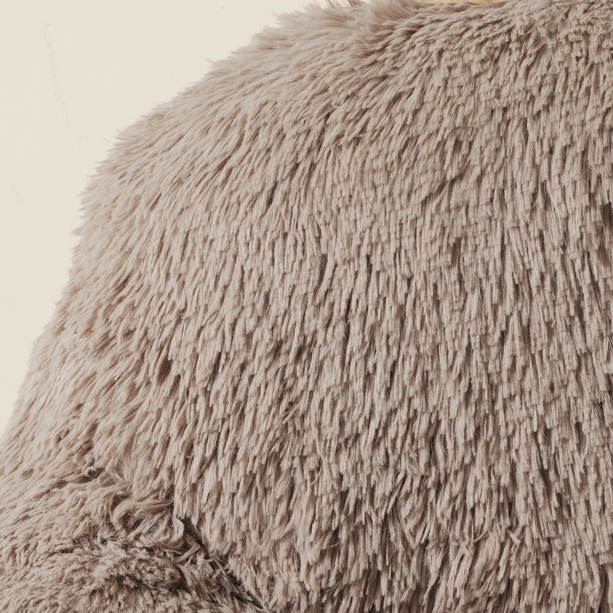 5 Faux Fur Taupe Expanding Chair, 5 of 6