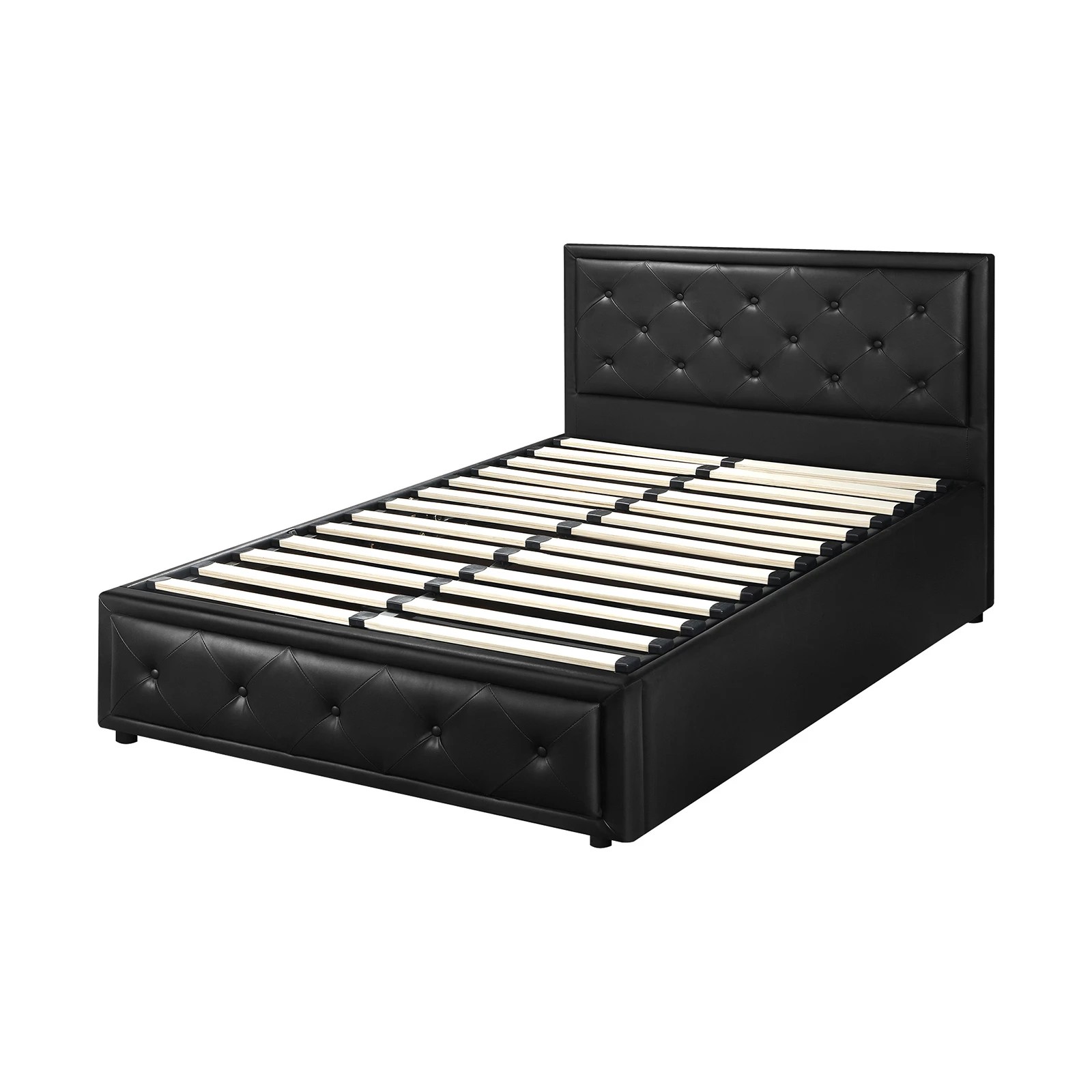 9 Oikiture King Single Bed Frame Gas Lift Base With Storage Enzo
 - Black, 9 of 10