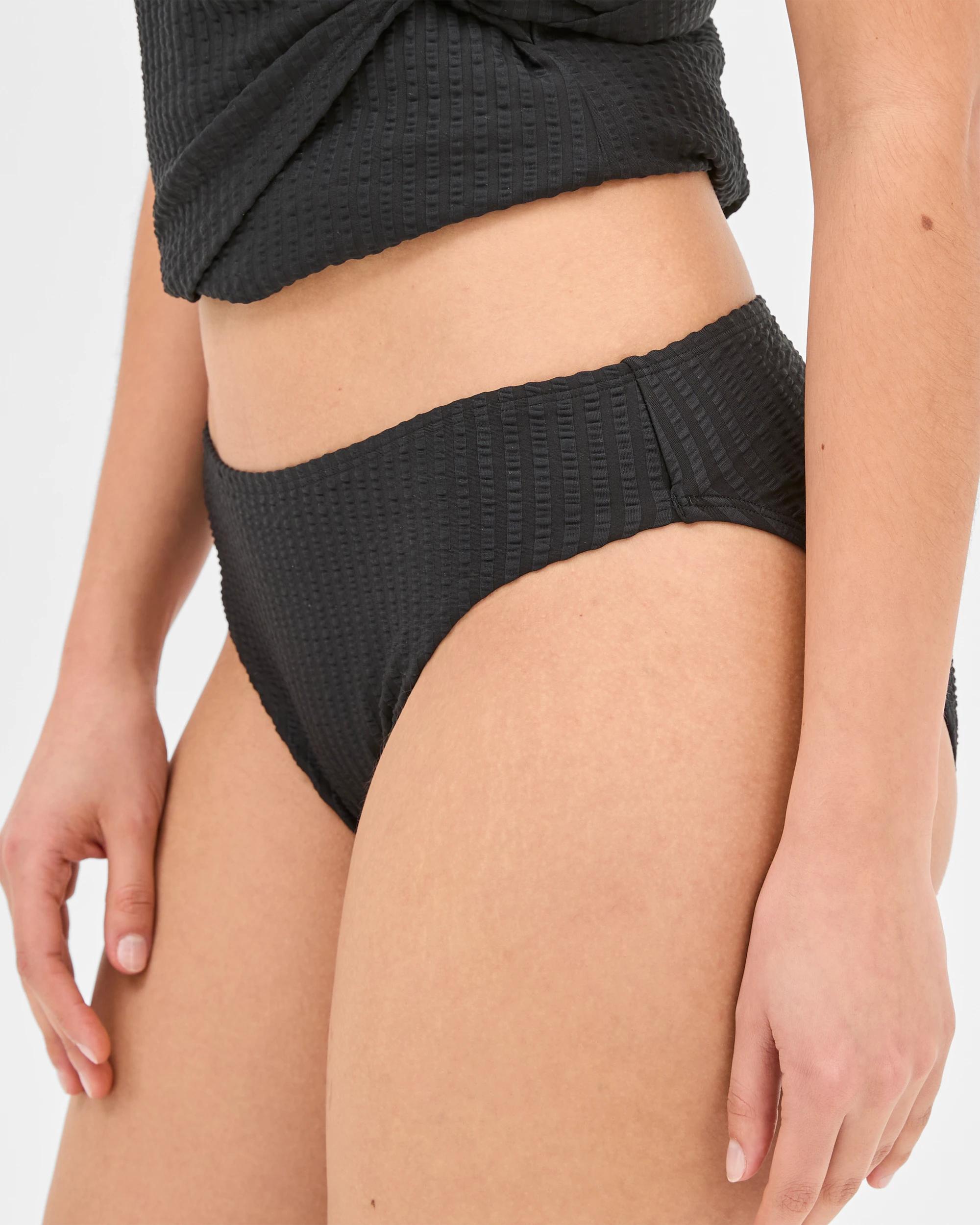 2 Target Resort Seersucker Bikini Briefs BLACK, 2 of 3