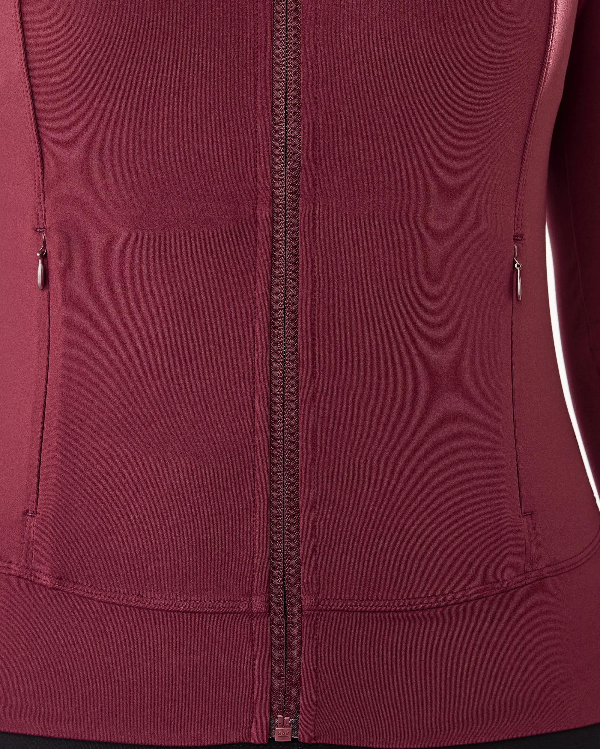 7 Active Womens Long Sleeve Ultrasoft Jacket Royal Burg, 7 of 8