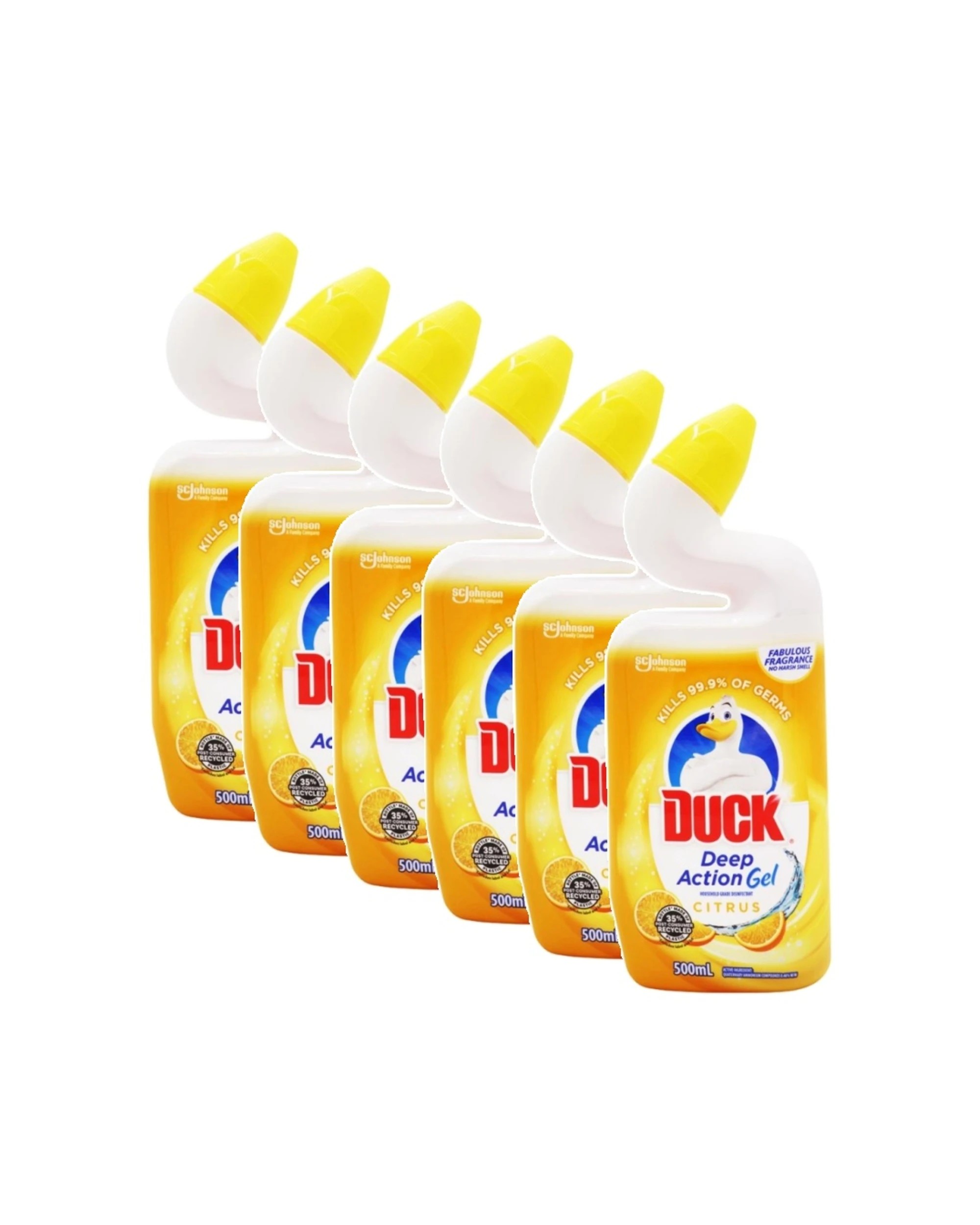 1 Duck 6PK Deep Action Gel Household Grade Disinfectant Citrus Cleaning 500mL - Multi, 1 of 3