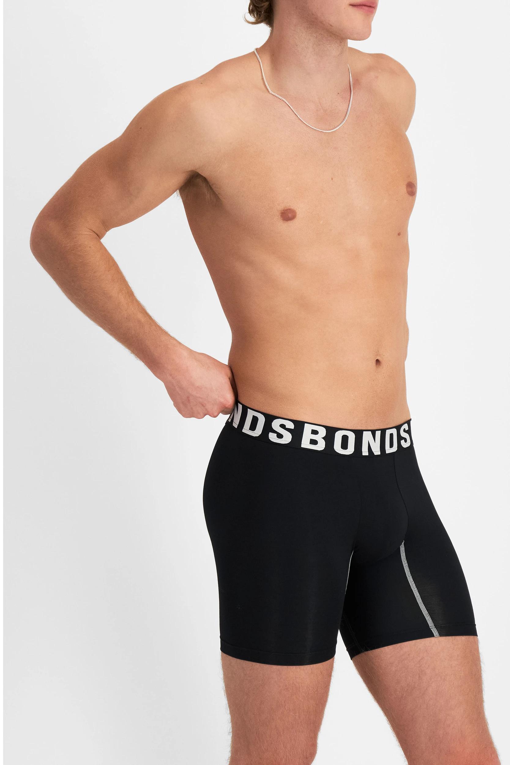 3 Bonds Men's Chafe Off Trunk BLACK, 3 of 5