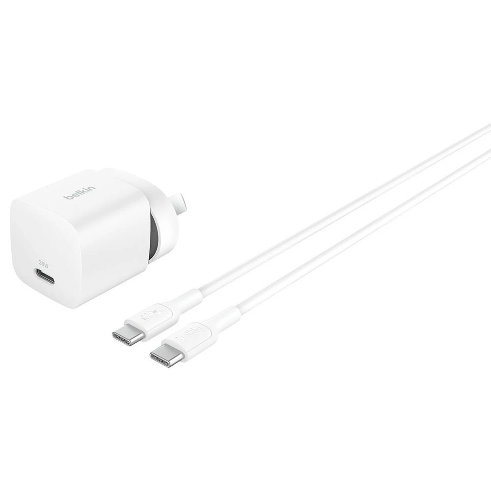 2 Belkin - BoostCharge 25W Wall Charger With USB-C Output - White, 2 of 5