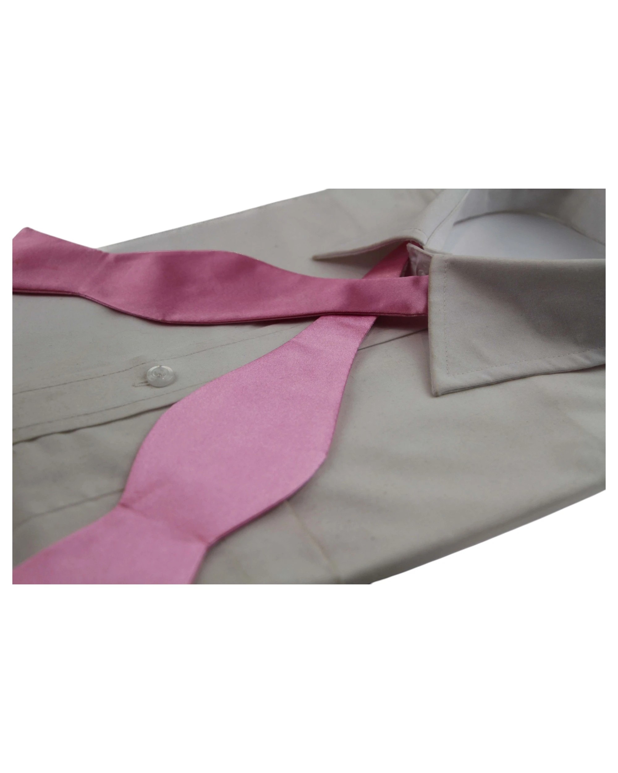 3 Zasel Mens Self Tie Bow Tie - Pink, 3 of 3