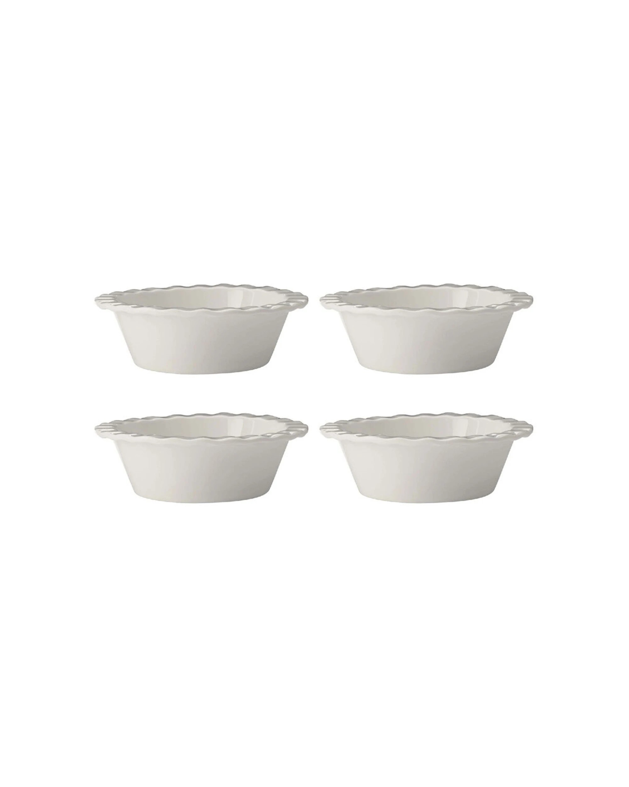 1 Maxwell & Williams 4PK Epicurious Mini Fluted Pie Dish Porcelain Oven Safe - White, 1 of 1