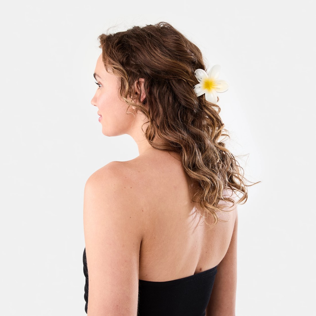 4 White Frangipani Claw Hair Clip, 4 of 5