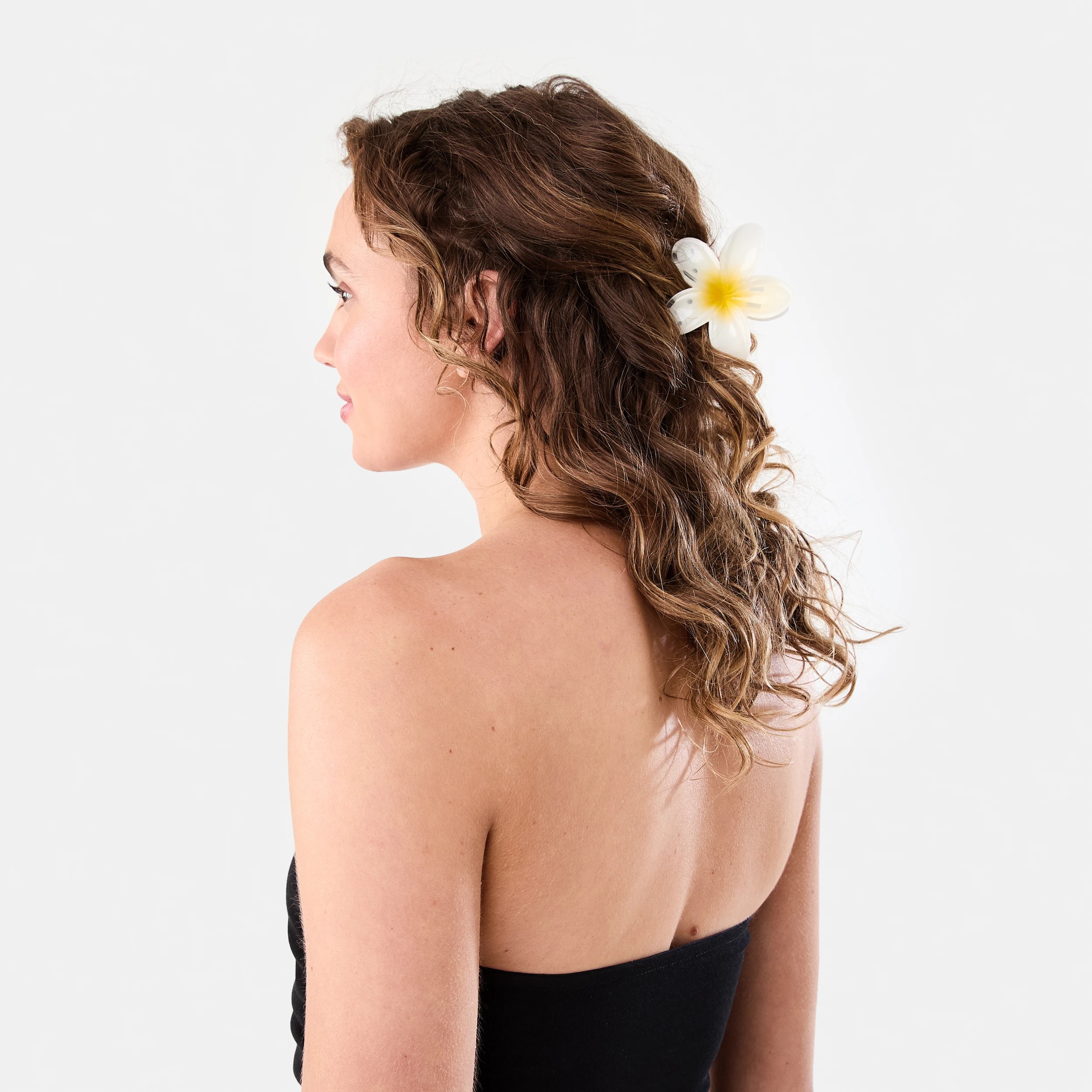 4 White Frangipani Claw Hair Clip, 4 of 5