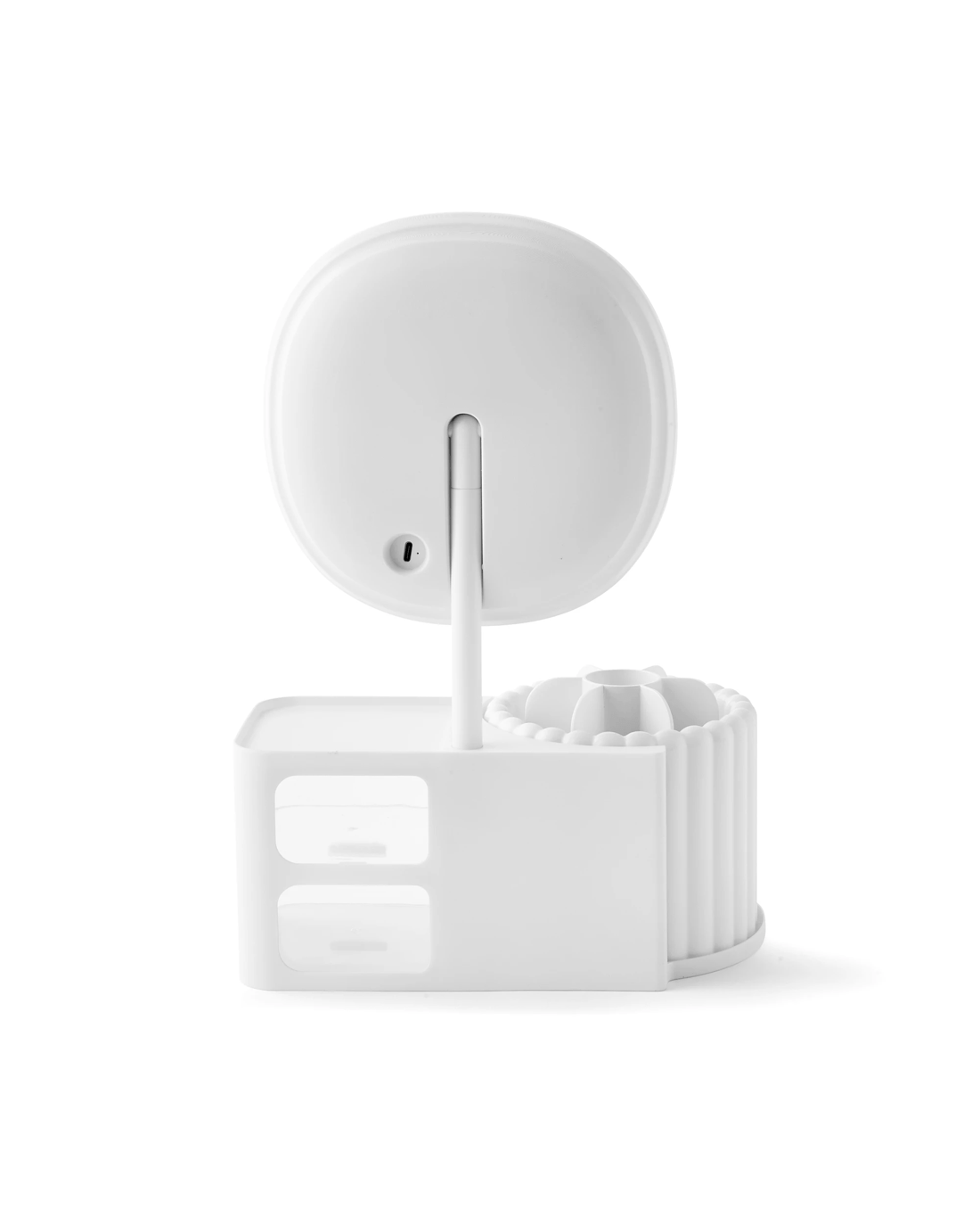 7 Cosmetic Organiser with Mirror - White, 7 of 10