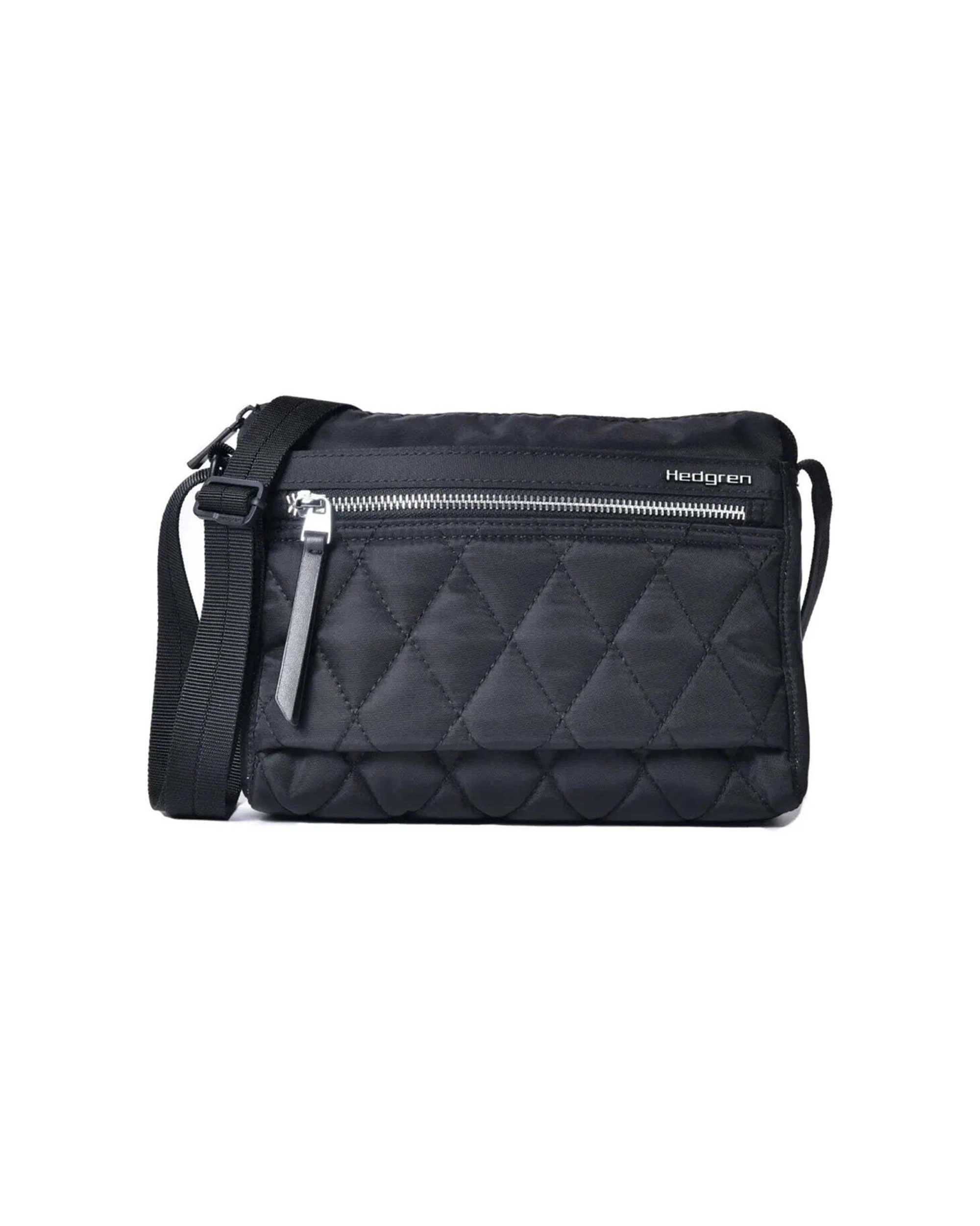 1 Hedgren Eye Crossbody Bag with RFID Pocket Adjustable Strap Water Repellent Quilted - Black, 1 of 7