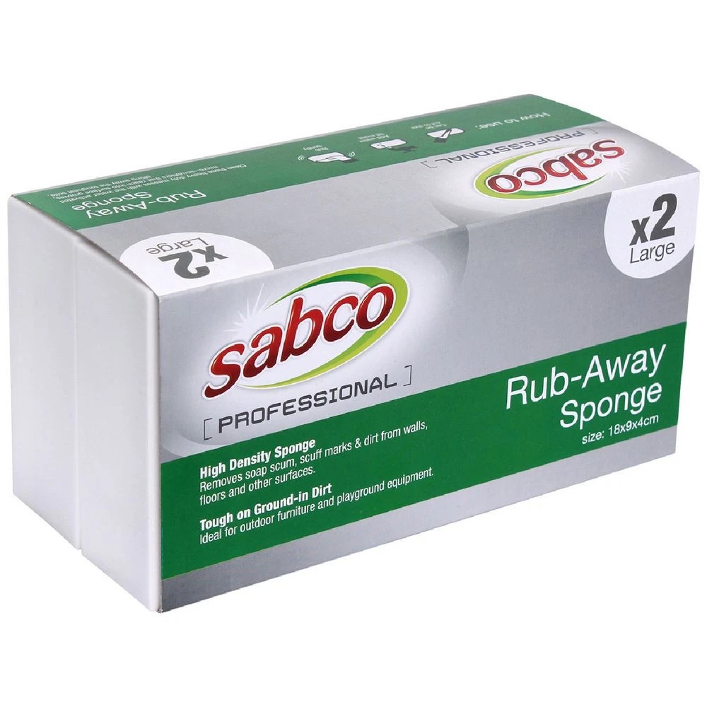 1 Sabco Rub Away Large Sponge 2 Pack, 1 of 1