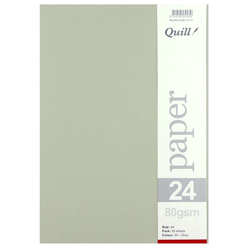 3 Quill A4 80gsm Paper Grey 25 Pack, 3 of 3